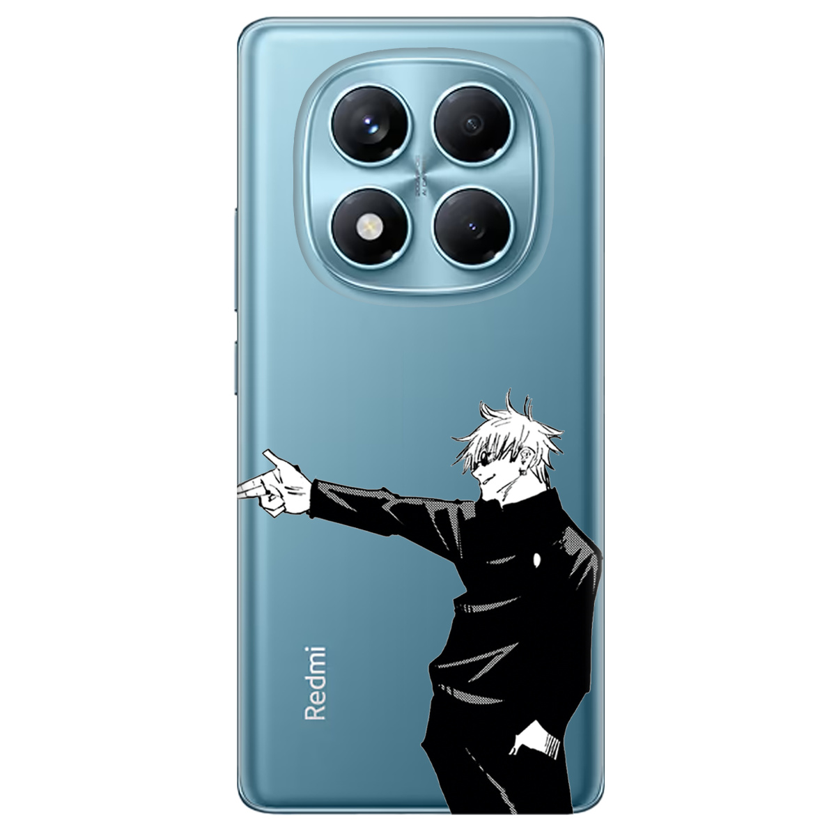 Чехол для Xiaomi Redmi Note 14 Pro 4G прозрачный Годжо Сатору - фото 1 - Чехлы для телефонов