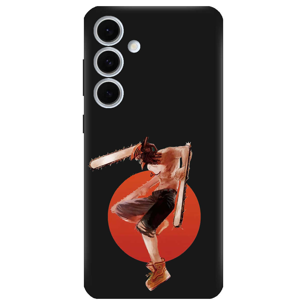 Чехол для Samsung Galaxy S24 FE черный матовый soft touch Денджі - фото 1 - Чехлы для телефонов