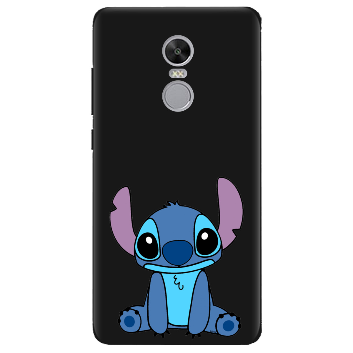 Чехол для Xiaomi Redmi 5 Plus черный матовый soft touch Стич - фото 1 - Чехлы для телефонов