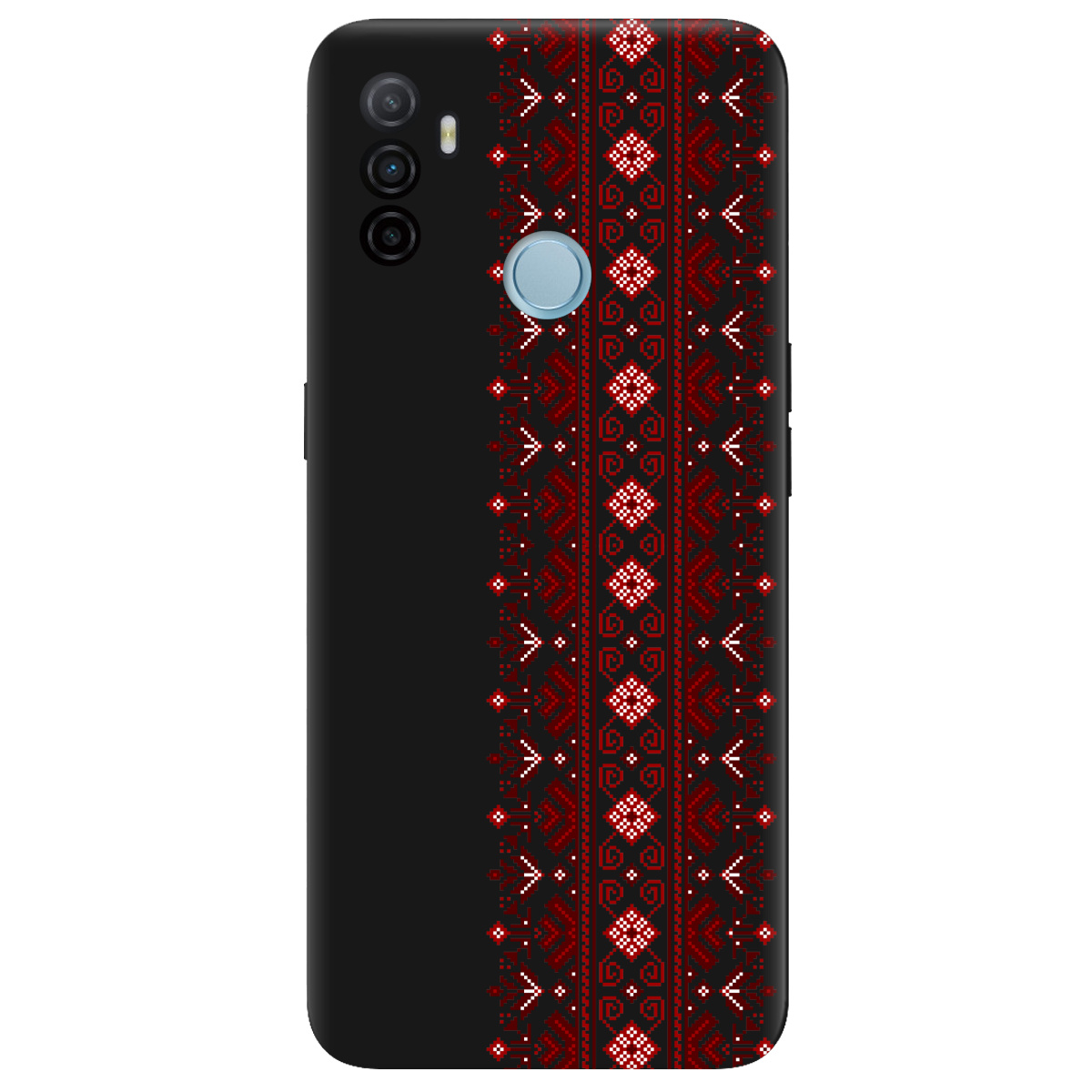 Чохол для Oppo A53/ A32/ A33 чорний матовий soft touch Хрестики долі - фото 1 - Чохли для телефонів