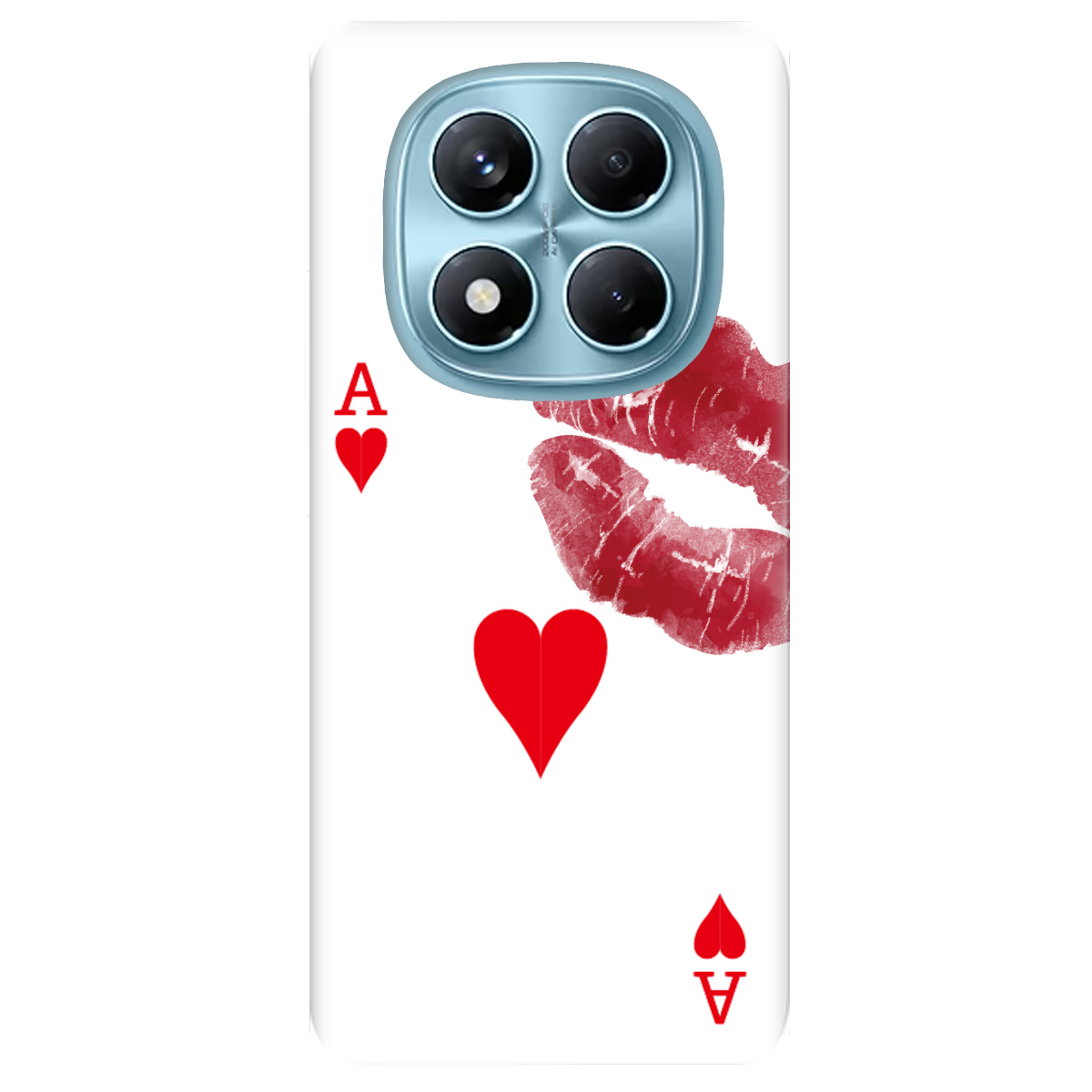 Чехол для Xiaomi Redmi Note 14 Pro 4G прозрачный Червовый поцелуй - фото 1 - Чехлы для телефонов