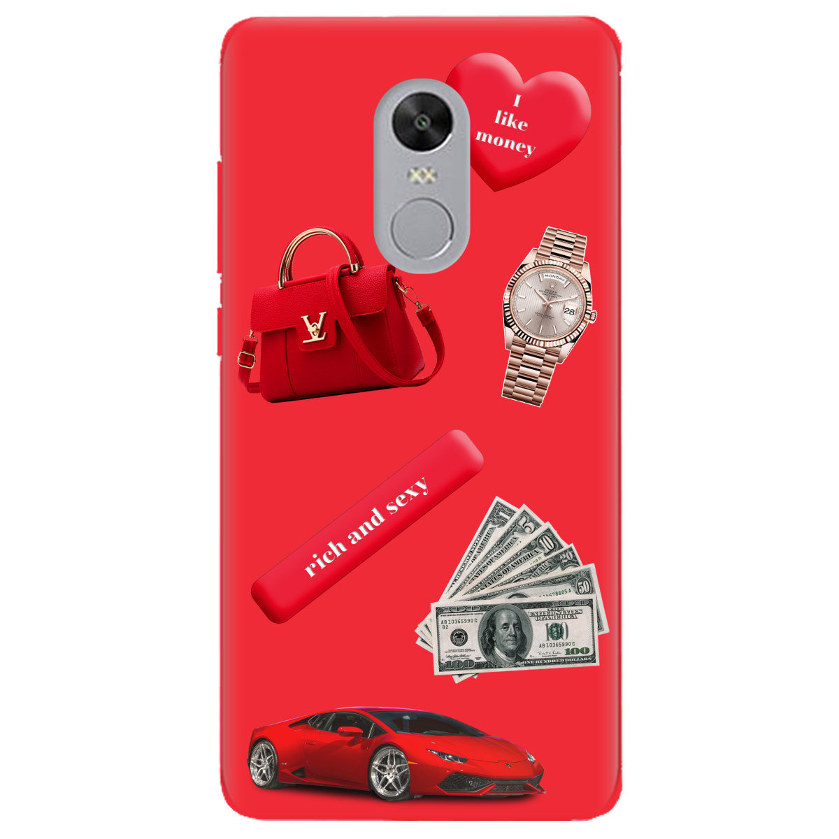 Чохол для Xiaomi Redmi 5 Plus яскраво-червоний матовий soft touch Rich Red - фото 1 - Чохли для телефонів