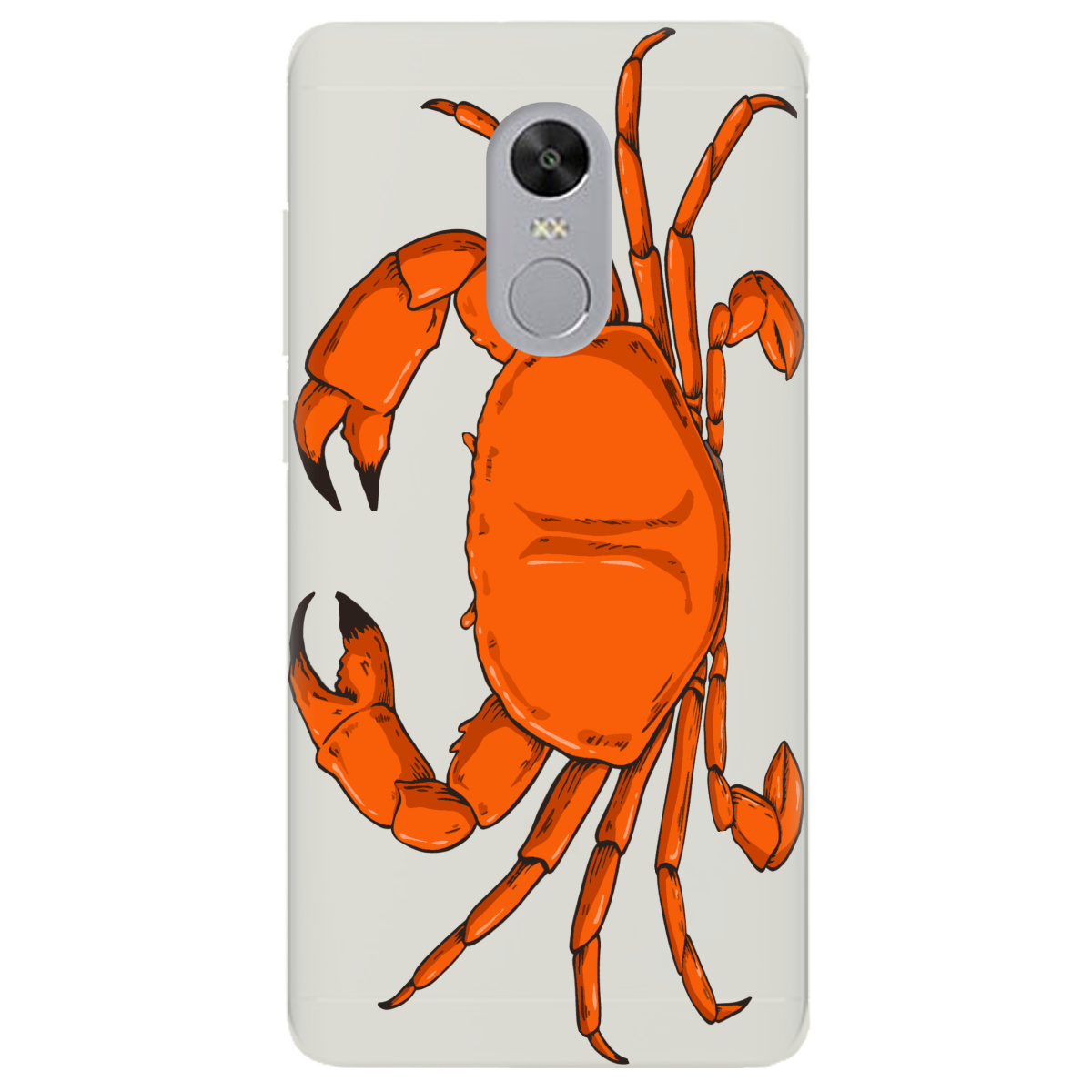 Чехол для Xiaomi Redmi 5 Plus полупрозрачный матовый soft touch Подводные клешни - фото 1 - Чехлы для телефонов