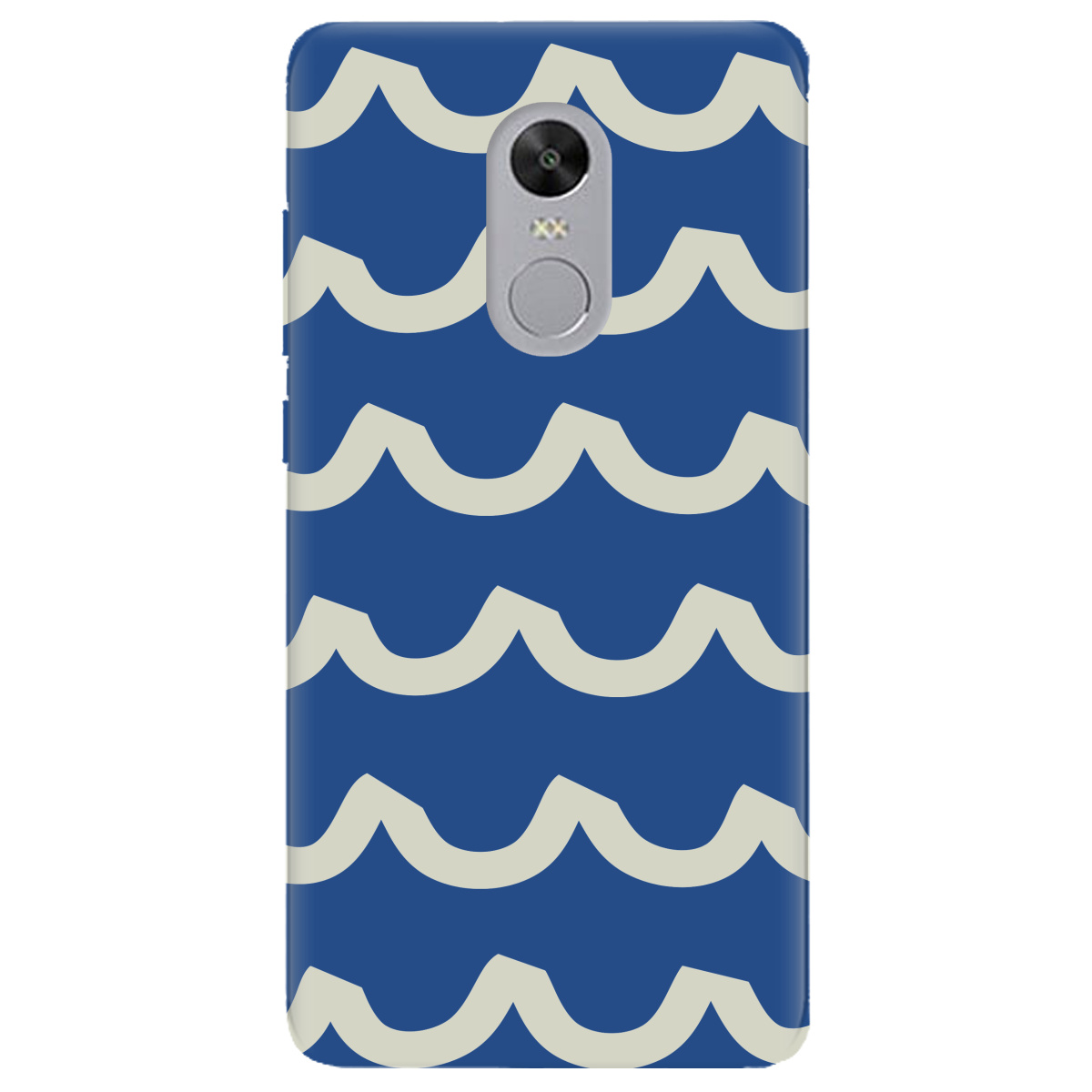 Чохол для Xiaomi Redmi 5 Plus напівпрозорий матовий soft touch Контур хвилі - фото 1 - Чохли для телефонів