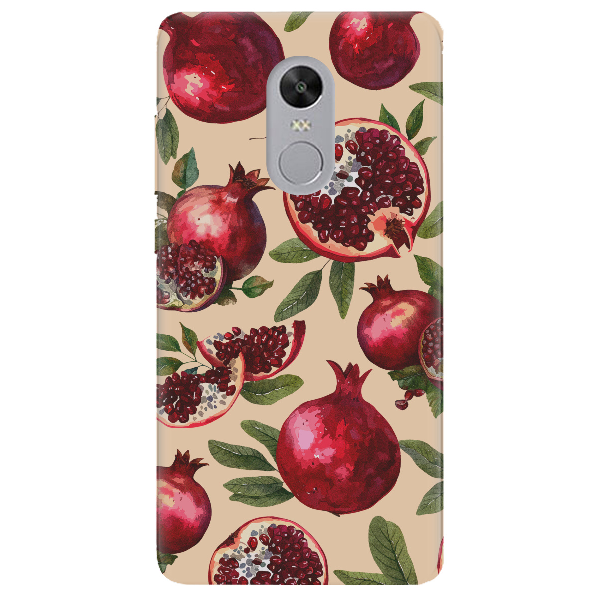 Чехол для Xiaomi Redmi 5 Plus прозрачный Гранатовая страсть - фото 1 - Чехлы для телефонов