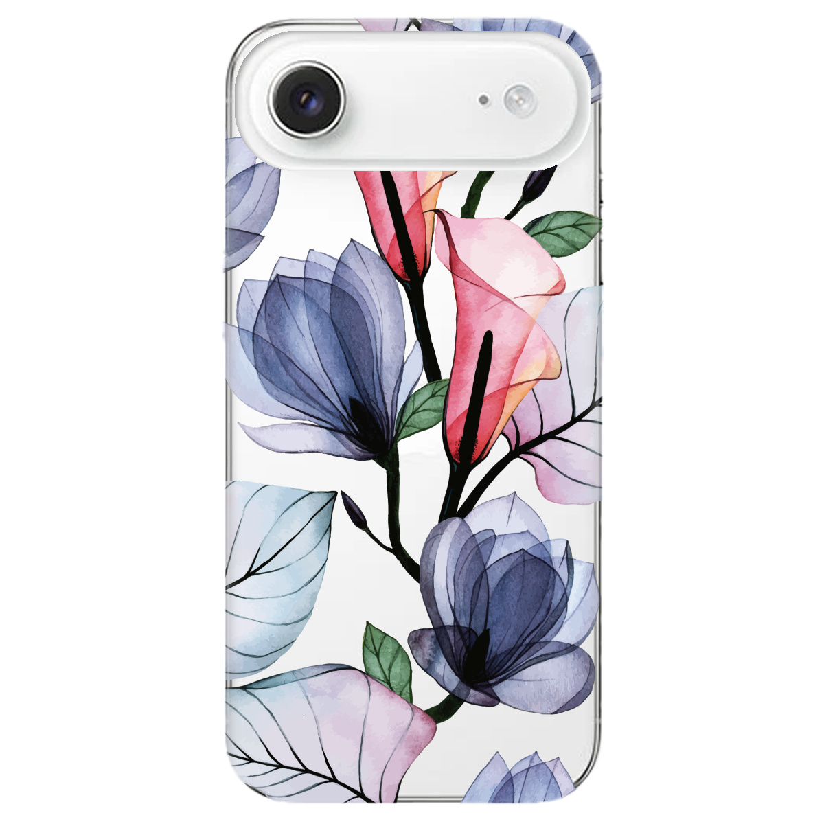 Чехол для Apple iPhone 17 Air прозрачный Tropical flowers - фото 1 - Чехлы для телефонов