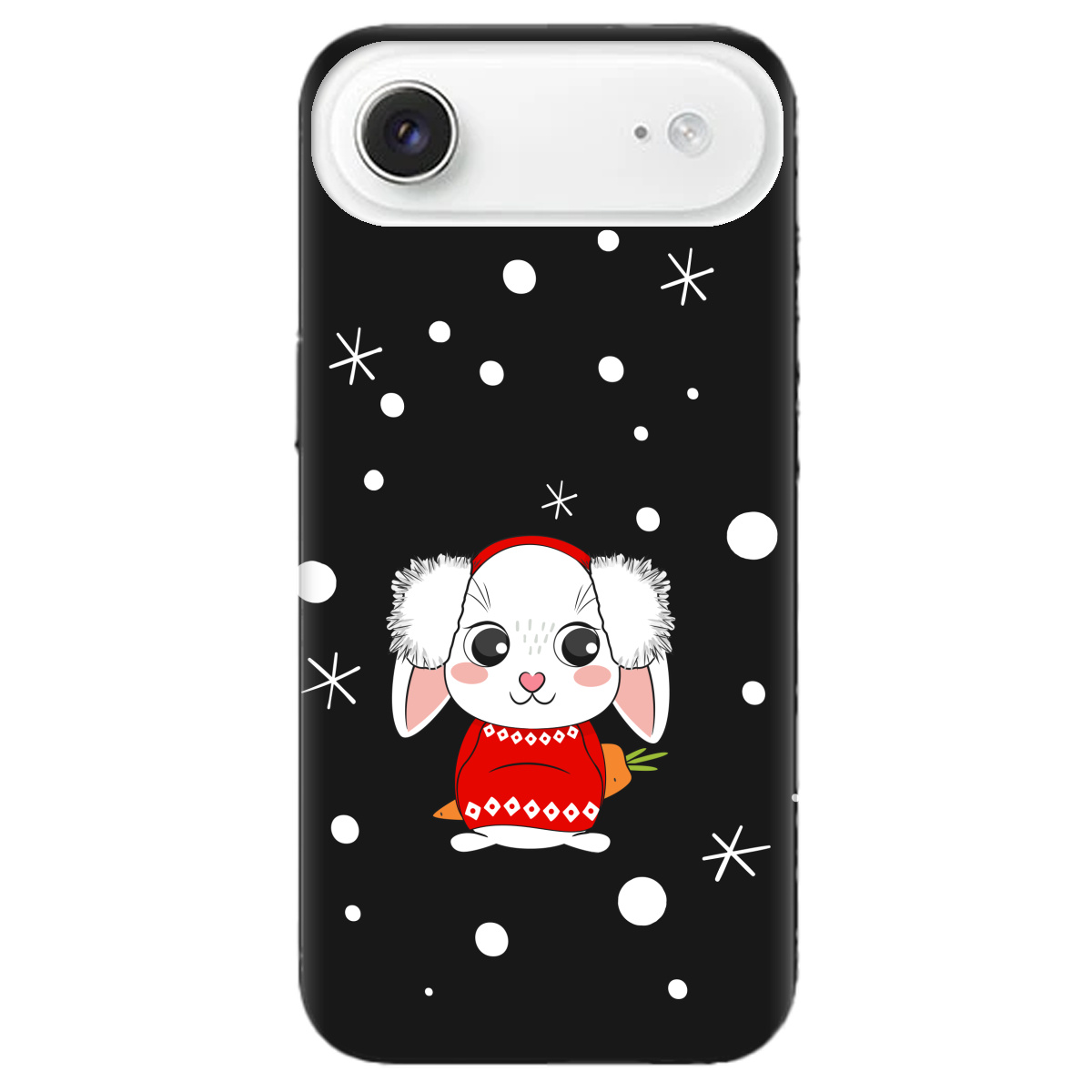 Чохол для Apple iPhone 17 Air чорний матовий soft touch My bunny - фото 1 - Чохли для телефонів