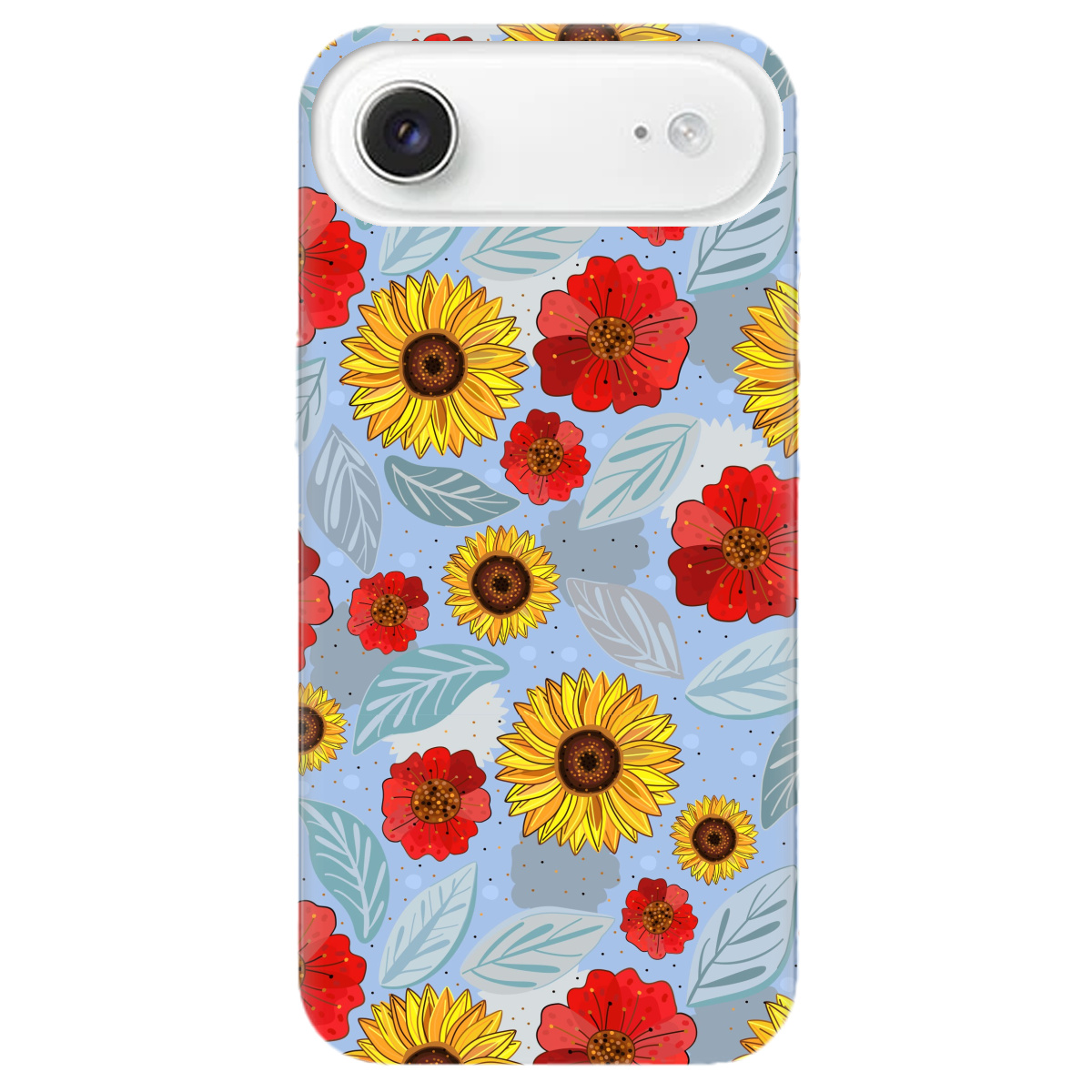 Чехол для Apple iPhone 17 Air прозрачный Соняшники і маки - фото 1 - Чехлы для телефонов