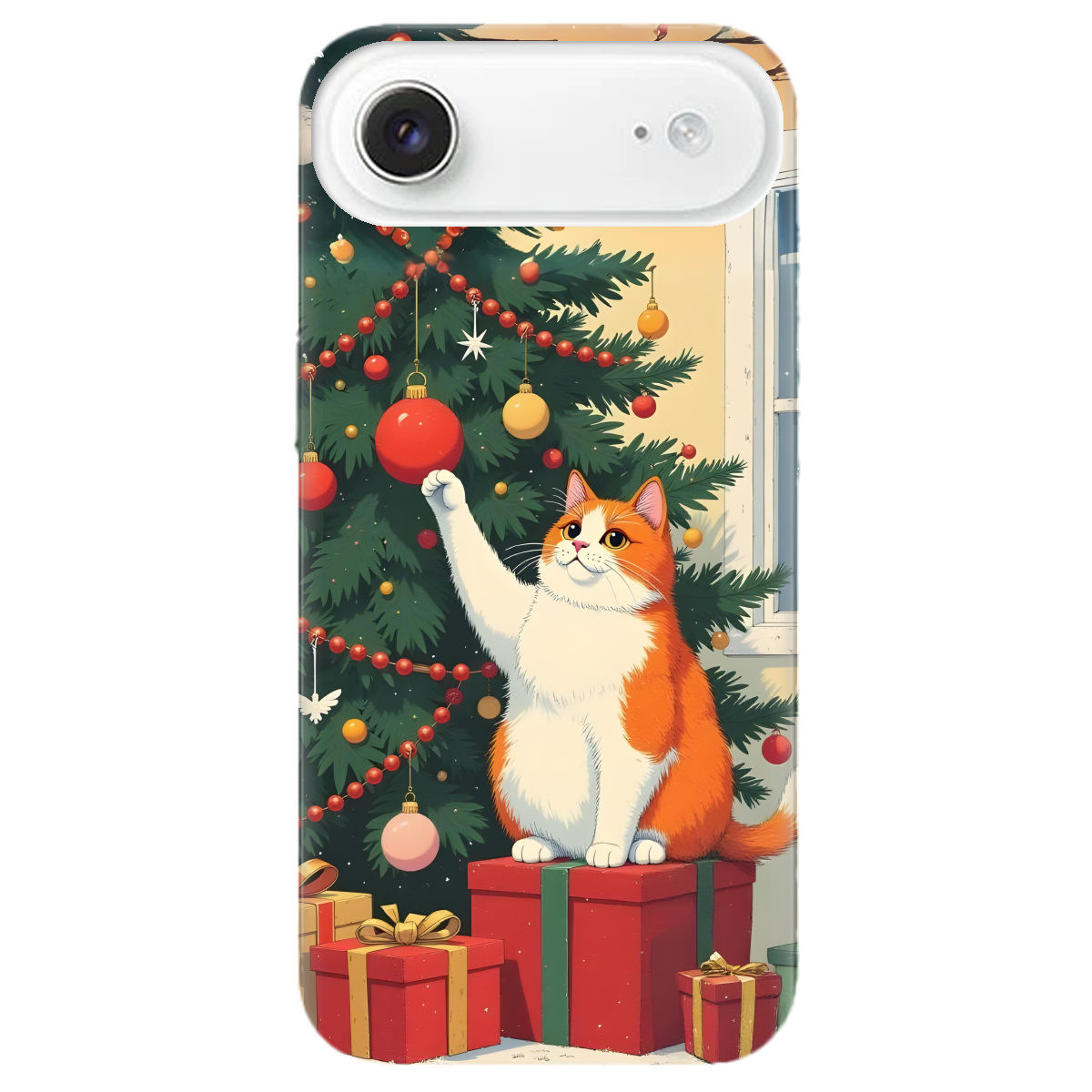 Чохол для Apple iPhone 17 Air прозорий Christmas Cat - фото 1 - Чохли для телефонів
