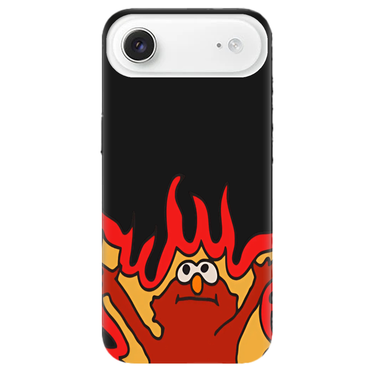 Чехол для Apple iPhone 17 Air черный матовый soft touch Хаос у вогні - фото 1 - Чехлы для телефонов