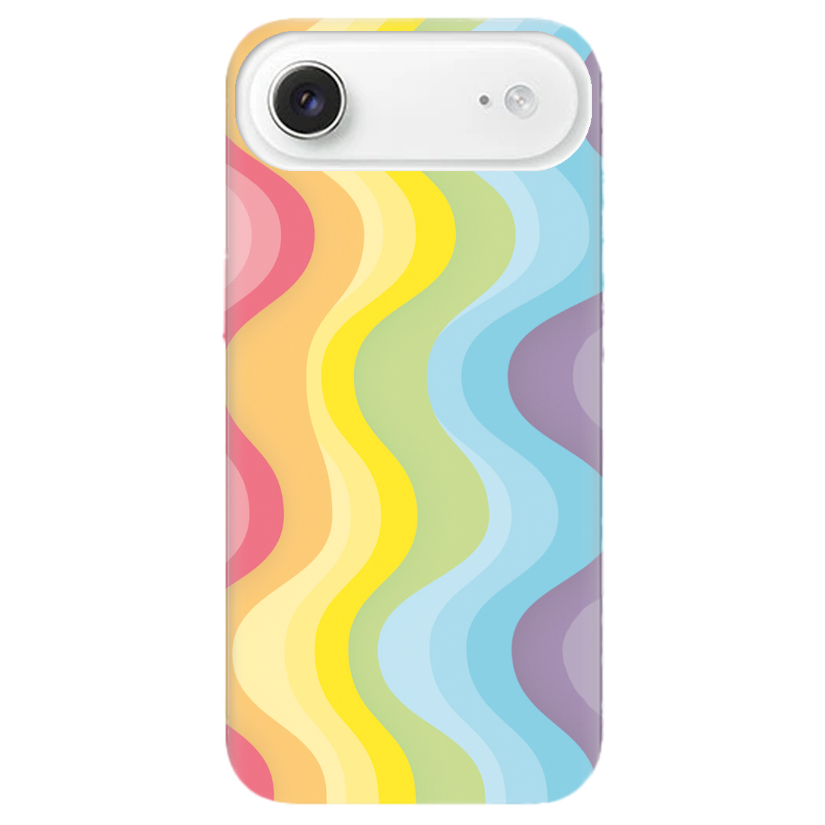Чехол для Apple iPhone 17 Air прозрачный Веселкові хвилі - фото 1 - Чехлы для телефонов