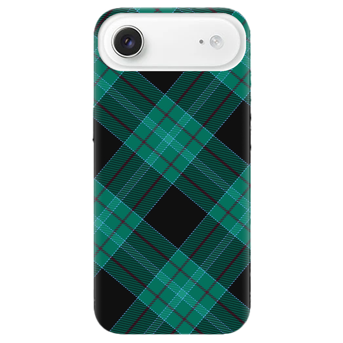 Чехол для Apple iPhone 17 Air прозрачный Зелений тартан - фото 1 - Чехлы для телефонов