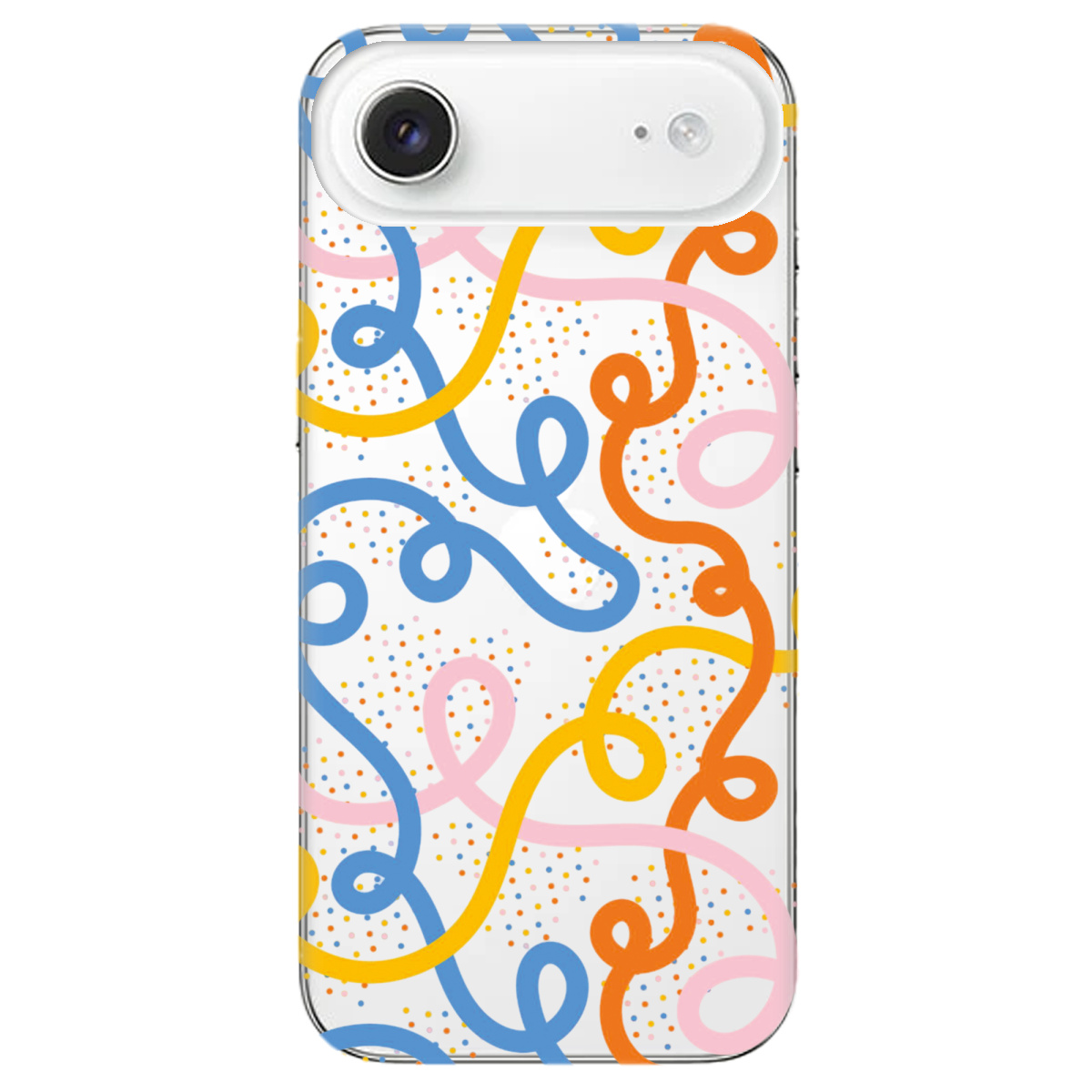 Чехол для Apple iPhone 17 Air прозрачный Кольоровий завиток - фото 1 - Чехлы для телефонов
