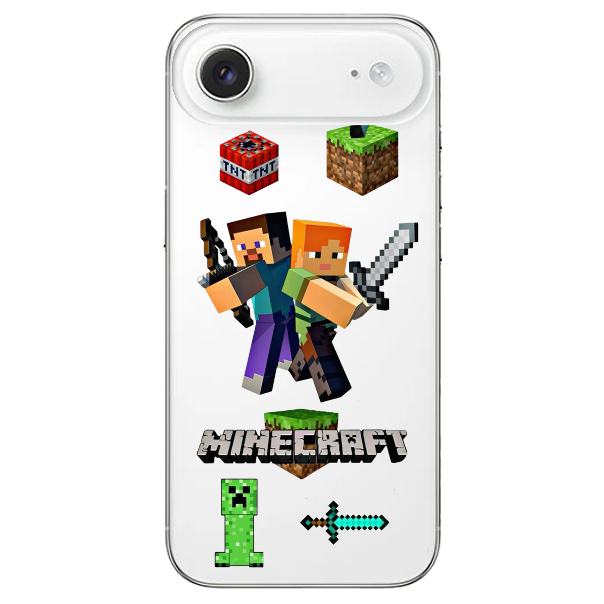 Чохол для Apple iPhone 17 Air прозорий Піксельна пригода - фото 1 - Чохли для телефонів