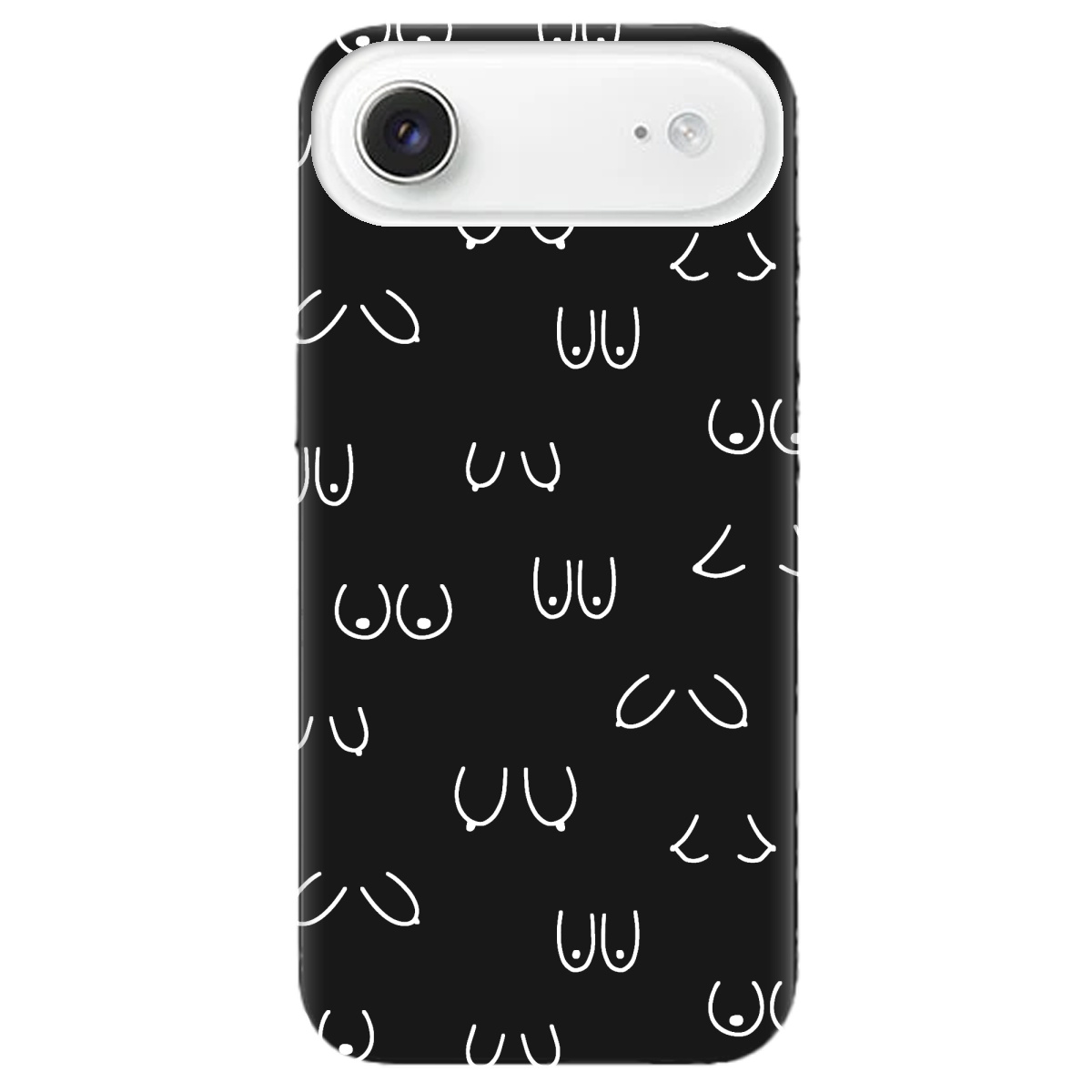 Чехол для Apple iPhone 17 Air черный матовый soft touch Мова тіла - фото 1 - Чехлы для телефонов