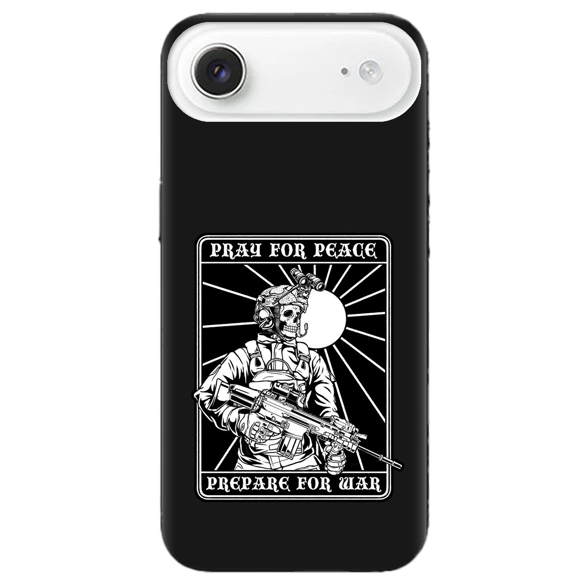 Чехол для Apple iPhone 17 Air черный матовый soft touch Моліться за мир - фото 1 - Чехлы для телефонов