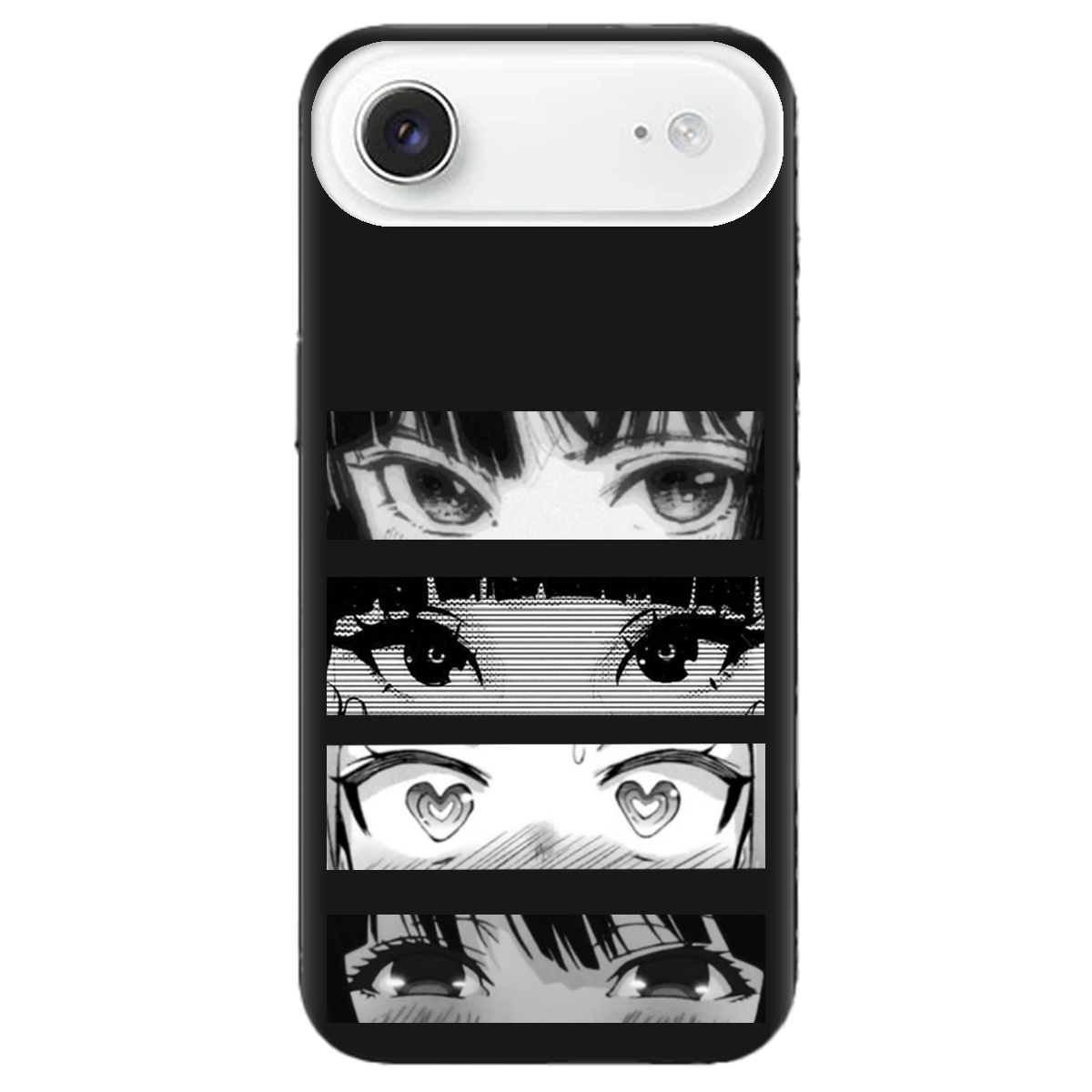 Чехол для Apple iPhone 17 Air черный матовый soft touch Закохані очі - фото 1 - Чехлы для телефонов