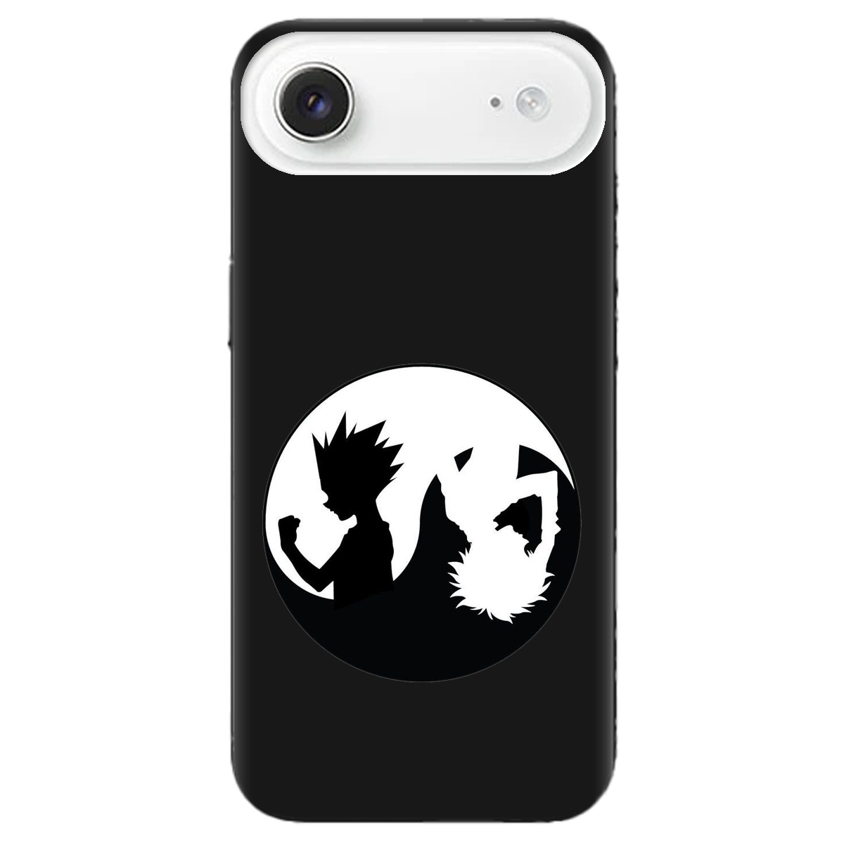 Чехол для Apple iPhone 17 Air черный матовый soft touch Ying Yang Hunter x Hunter - фото 1 - Чехлы для телефонов