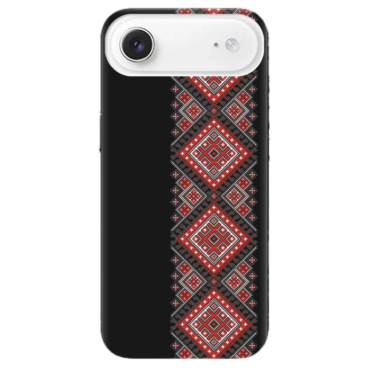 Чехол для Apple iPhone 17 Air черный матовый soft touch Вишиванка - фото 1 - Чехлы для телефонов