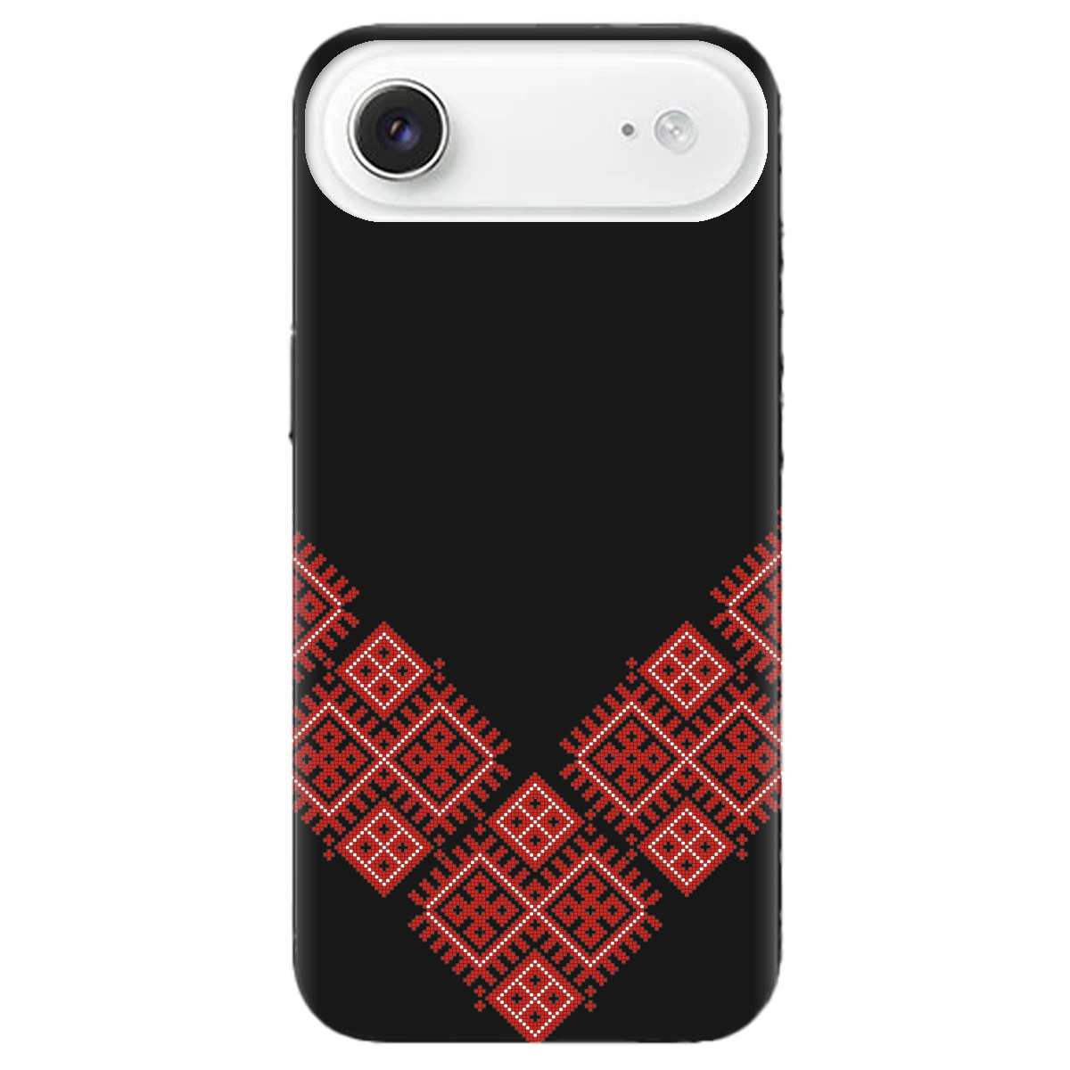 Чехол для Apple iPhone 17 Air черный матовый soft touch Вышитая судьба - фото 1 - Чехлы для телефонов