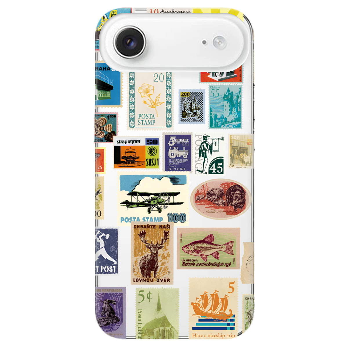 Чехол для Apple iPhone 17 Air прозрачный Почтовая классика - фото 1 - Чехлы для телефонов