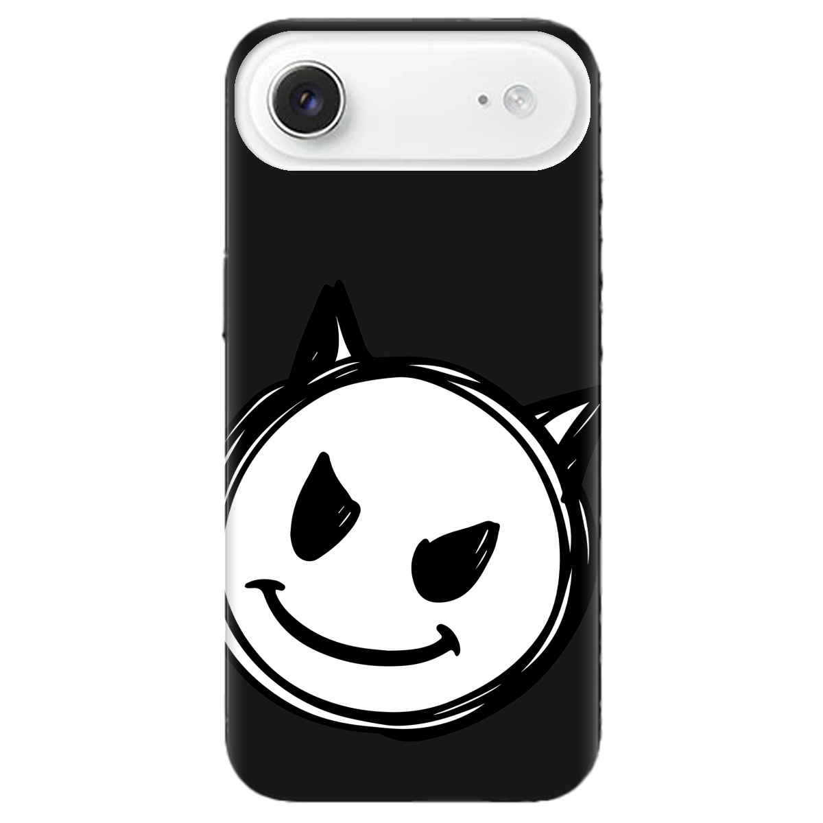 Чехол для Apple iPhone 17 Air черный матовый soft touch Настроение чертенка - фото 1 - Чехлы для телефонов
