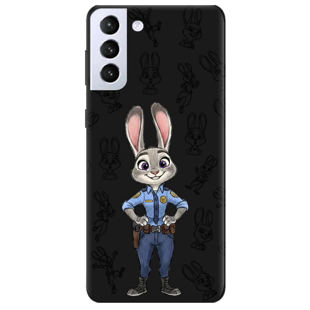 Чохол для Samsung Galaxy S21 чорний матовий soft touch Зоотрополіс Джуді Judy - фото 1 - Чохли для телефонів