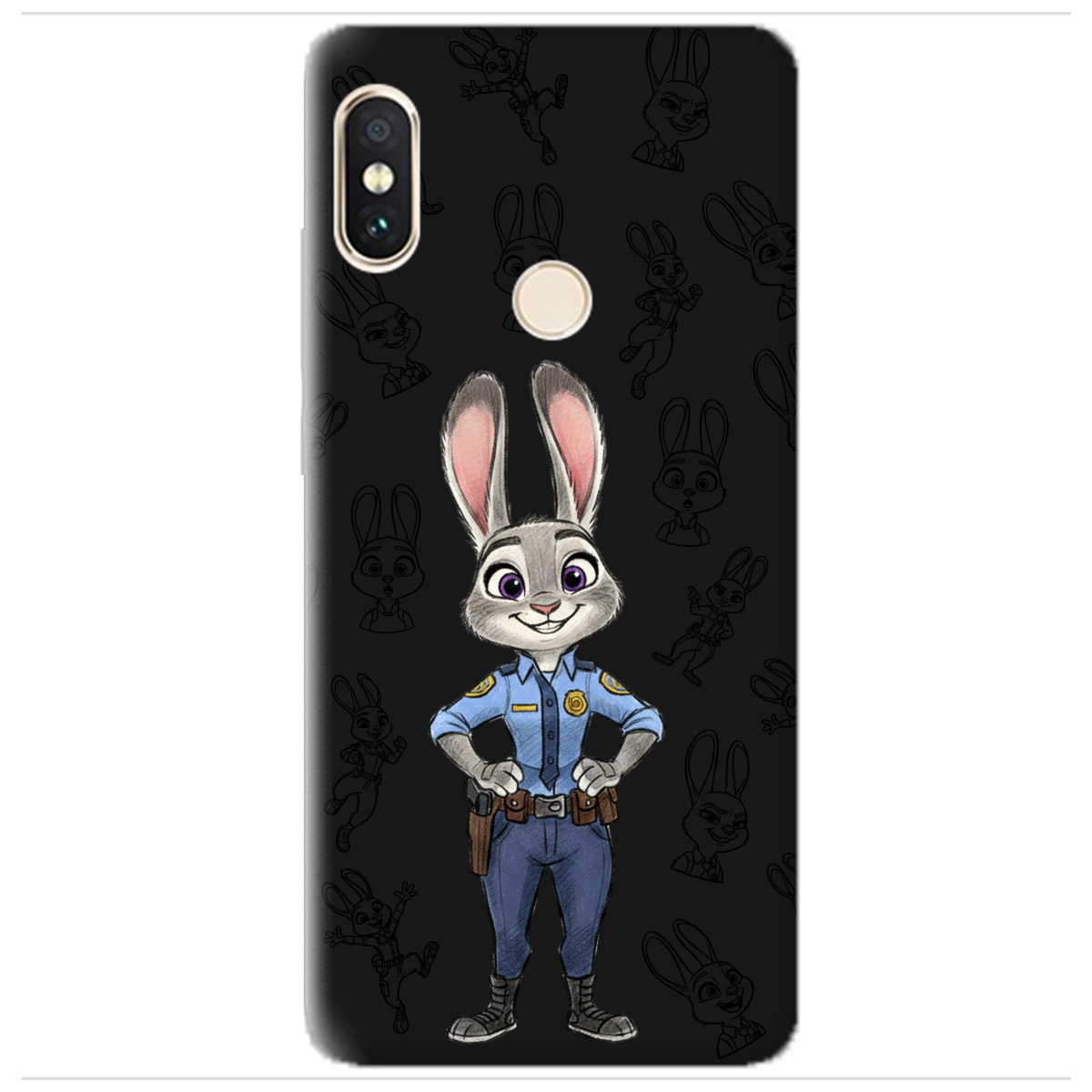 Чохол для Xiaomi Redmi Note 5 чорний матовий soft touch Зоотрополіс Джуді Judy - фото 1 - Чохли для телефонів