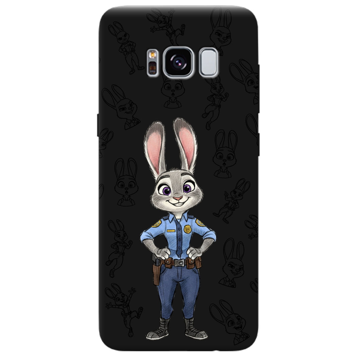 Чехол для Samsung Galaxy S8 черный матовый soft touch Зоотрополис Джуди Judy - фото 1 - Чехлы для телефонов