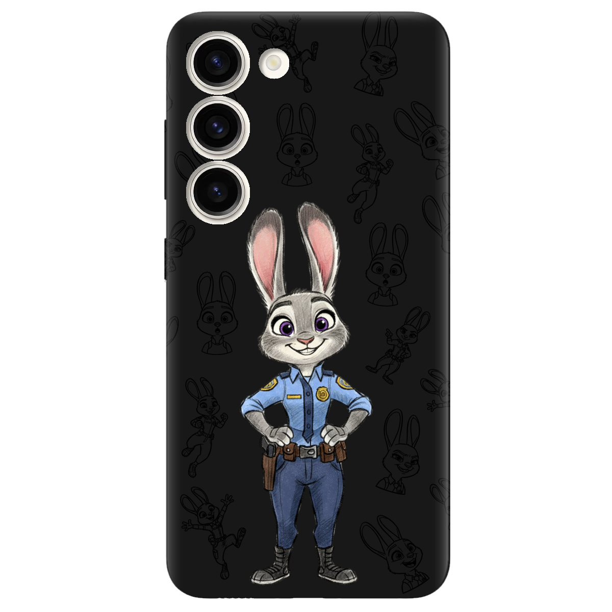 Чохол для Samsung Galaxy S23 чорний матовий soft touch Зоотрополіс Джуді Judy - фото 1 - Чохли для телефонів