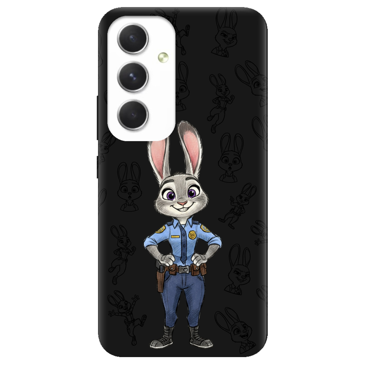 Чехол для Samsung Galaxy A54 черный матовый soft touch Зоотрополис Джуди Judy - фото 1 - Чехлы для телефонов