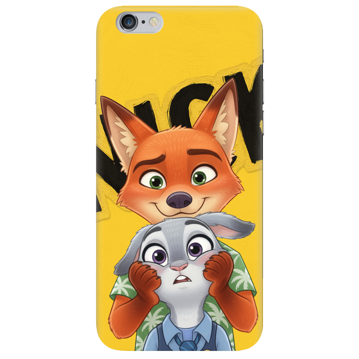 Чехол для Apple iPhone 6 Plus / 6S Plus прозрачный Зоотрополис Ник и Джуди - фото 1 - Чехлы для телефонов