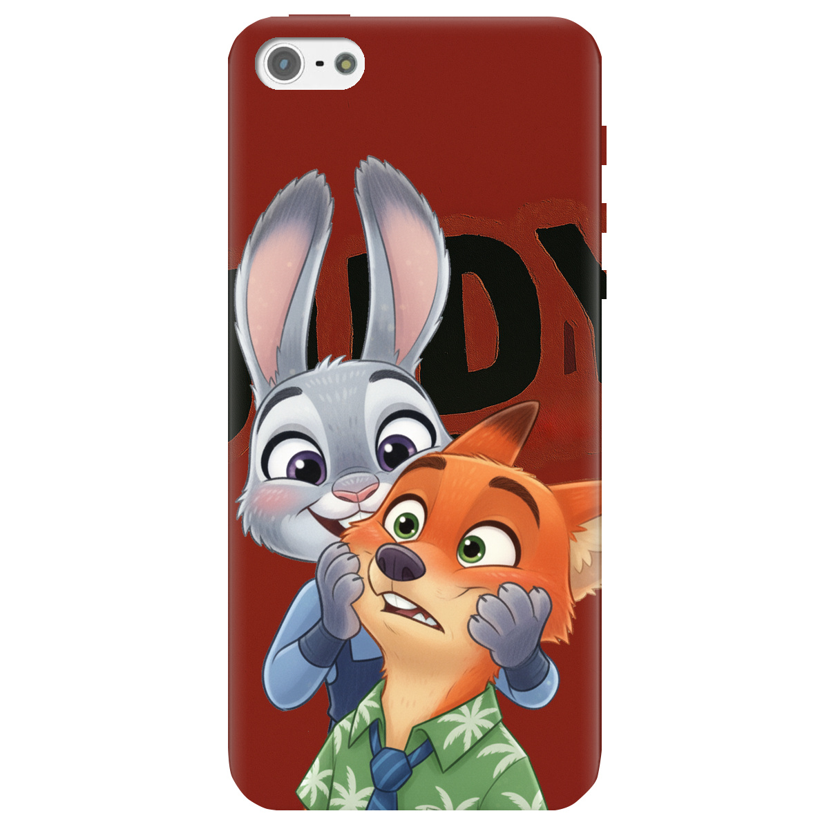 Чохол для Apple iPhone 5/5S прозорий Зоотрополіс Джуді та Нік - фото 1 - Чохли для телефонів