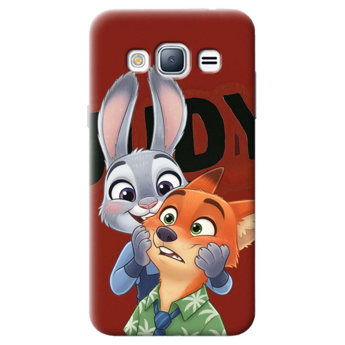 Чехол для Samsung Galaxy J3 2016 прозрачный Зоотрополис Джуди и Ник - фото 1 - Чехлы для телефонов