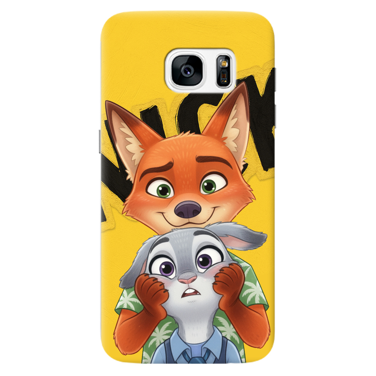 Чехол для Samsung Galaxy S7 прозрачный Зоотрополис Ник и Джуди - фото 1 - Чехлы для телефонов