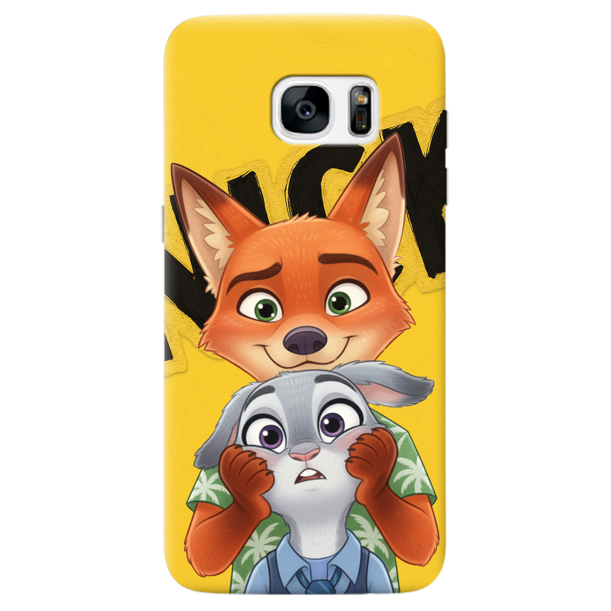 Чехол для Samsung Galaxy S7 Edge прозрачный Зоотрополис Ник и Джуди - фото 1 - Чехлы для телефонов