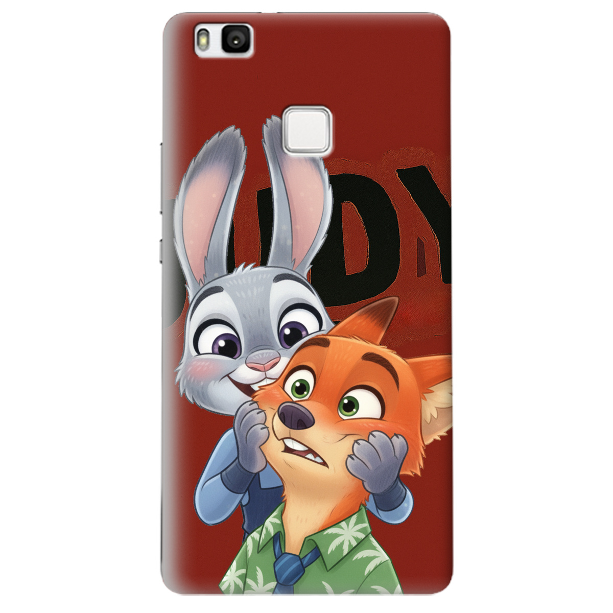 Чехол для Huawei P9 Lite прозрачный Зоотрополис Джуди и Ник - фото 1 - Чехлы для телефонов