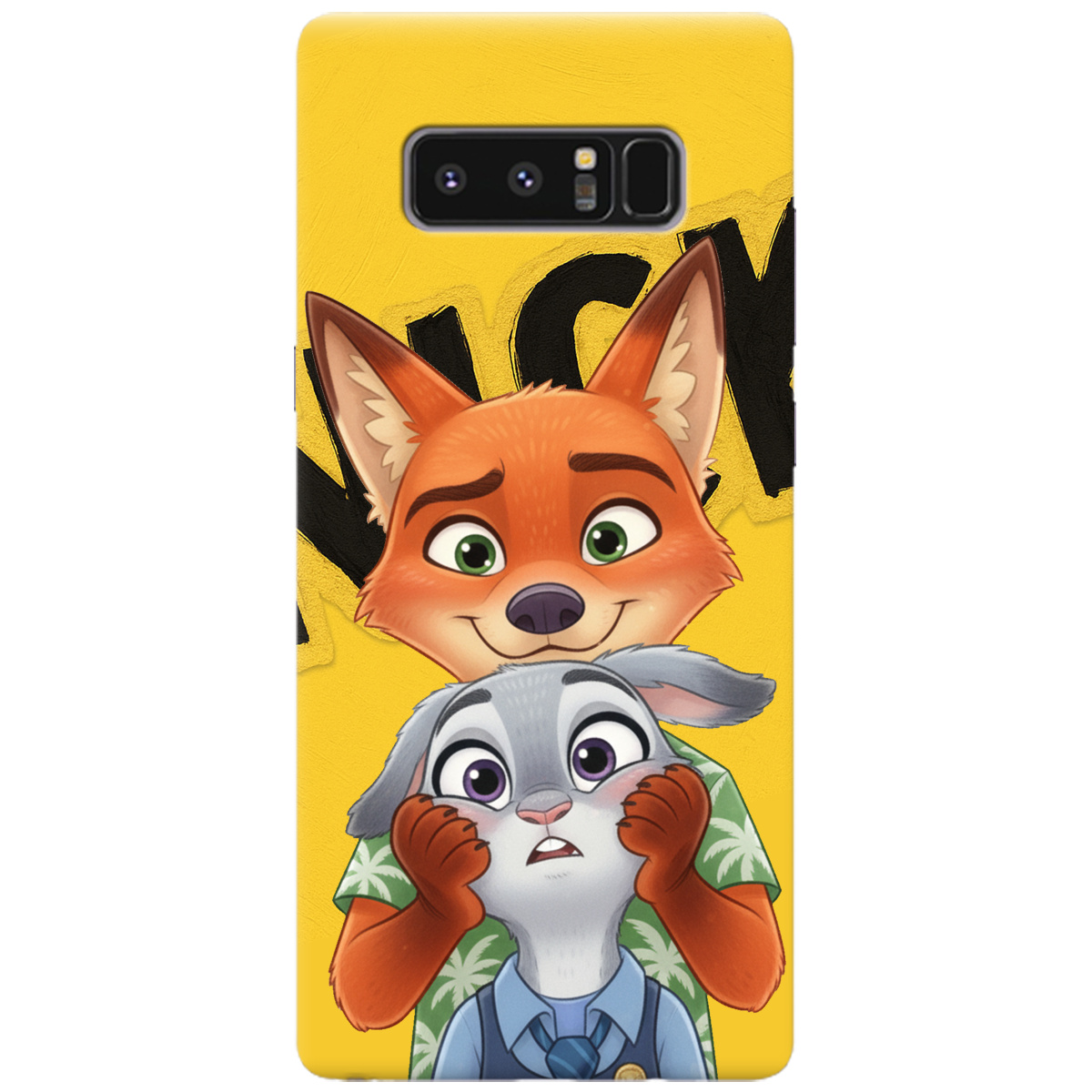 Чохол для Samsung Galaxy Note 8 прозорий Зоотрополіс Нік та Джуді - фото 1 - Чохли для телефонів