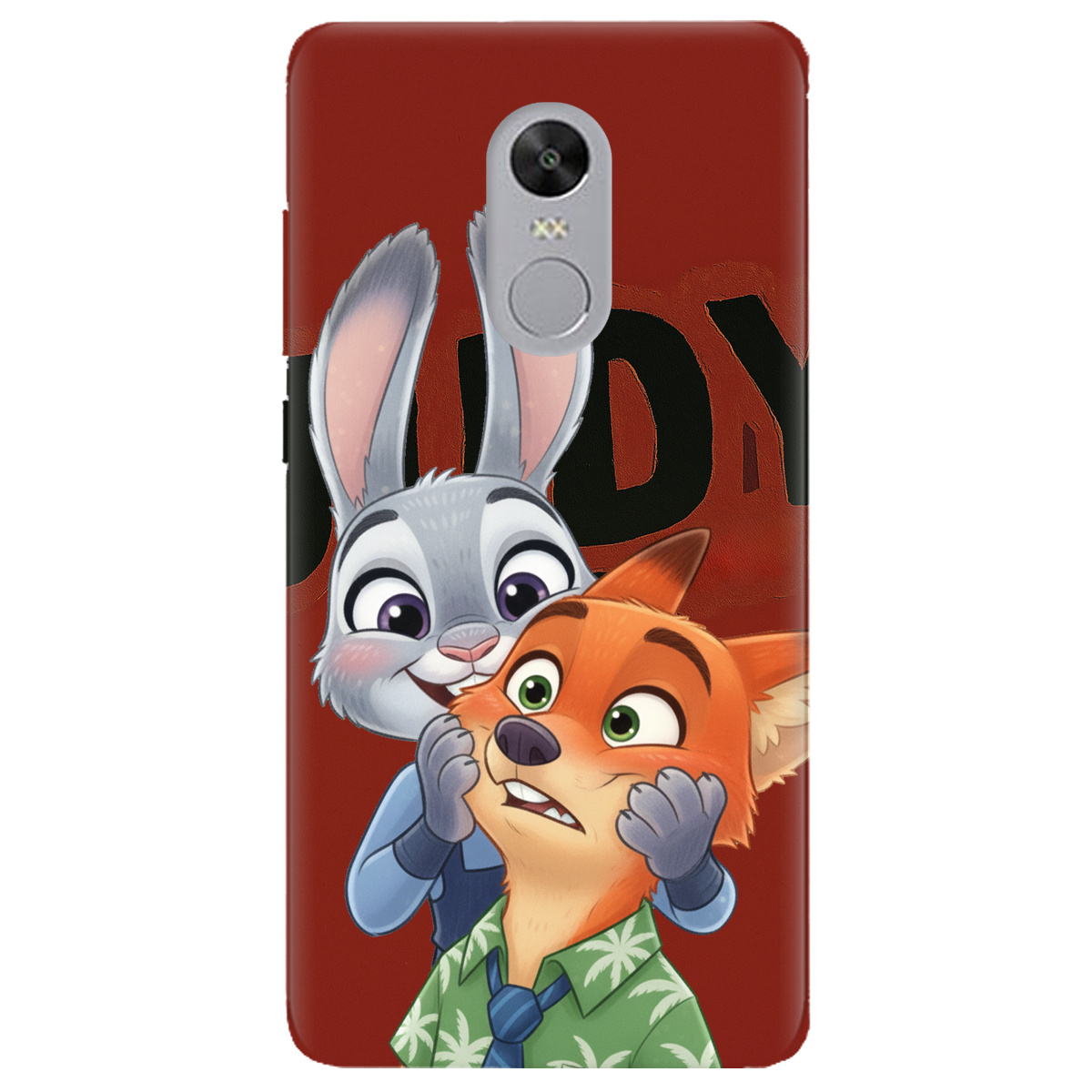 Чехол для Xiaomi Redmi 5 Plus прозрачный Зоотрополис Джуди и Ник - фото 1 - Чехлы для телефонов