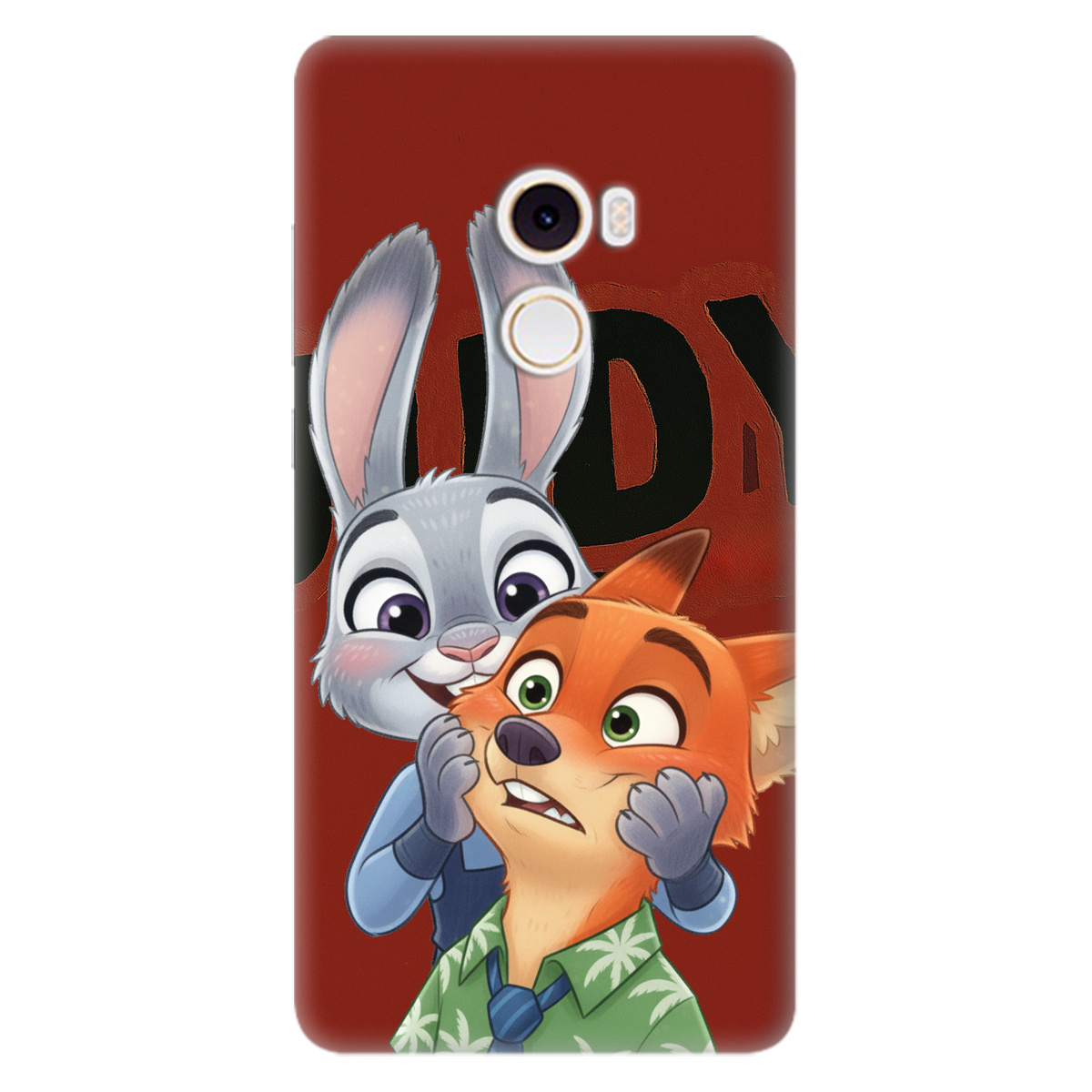 Чехол для Xiaomi Mi Mix 2 прозрачный Зоотрополис Джуди и Ник - фото 1 - Чехлы для телефонов