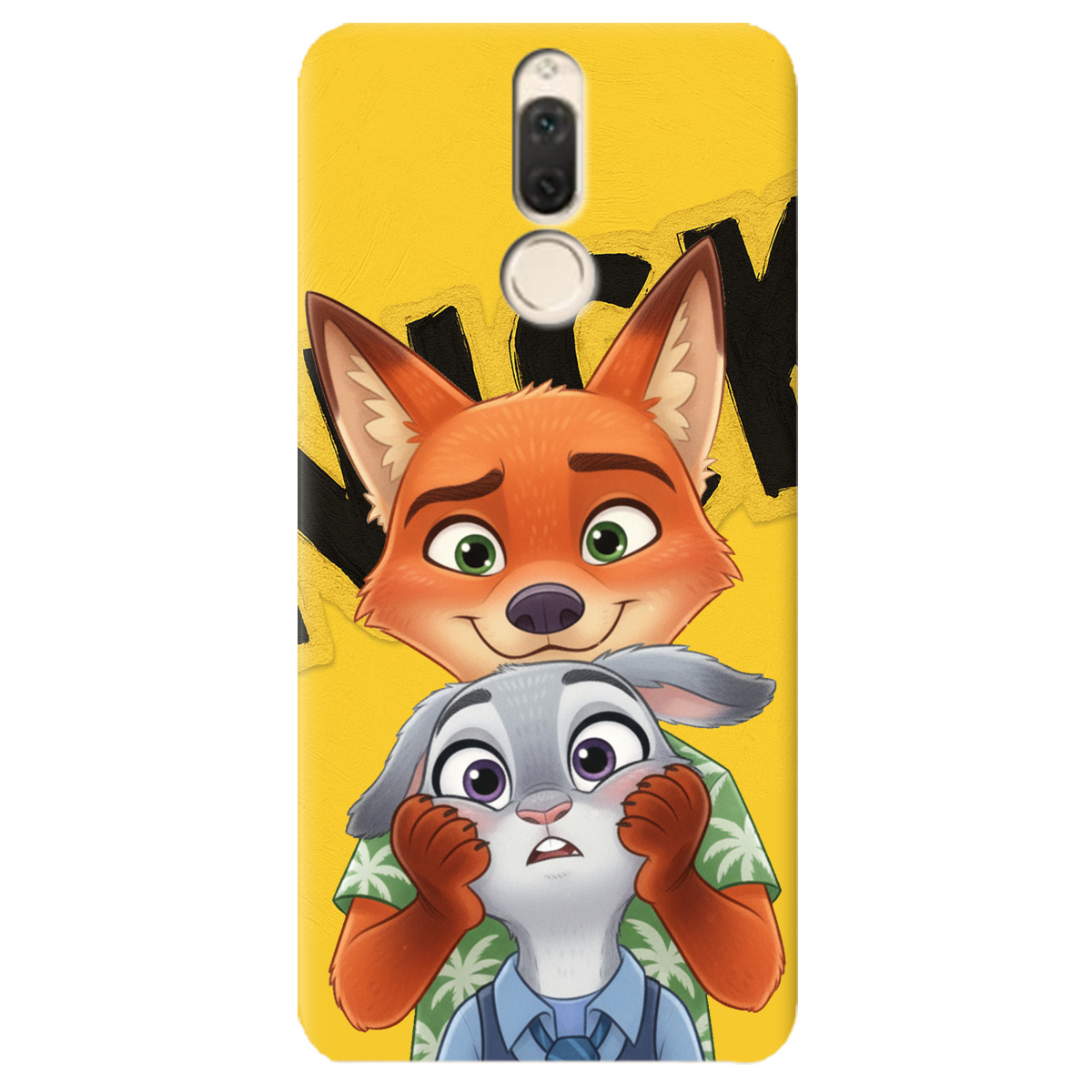 Чехол для Huawei Mate 10 Lite прозрачный Зоотрополис Ник и Джуди - фото 1 - Чехлы для телефонов