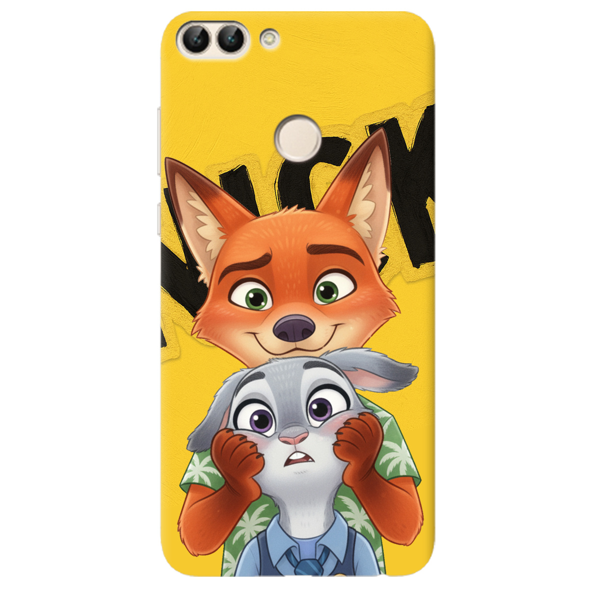 Чехол для Huawei P Smart прозрачный Зоотрополис Ник и Джуди - фото 1 - Чехлы для телефонов