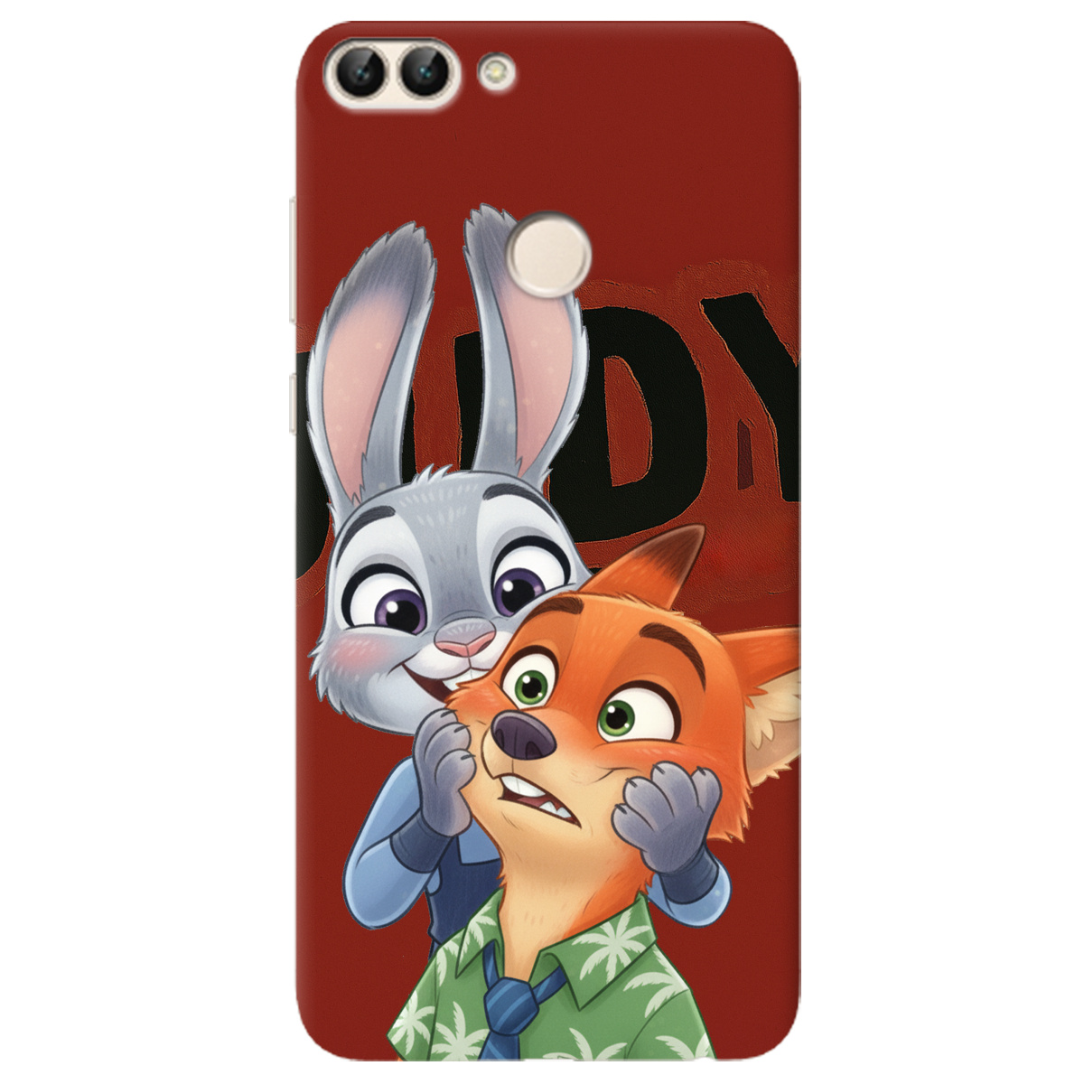 Чехол для Huawei P Smart прозрачный Зоотрополис Джуди и Ник - фото 1 - Чехлы для телефонов