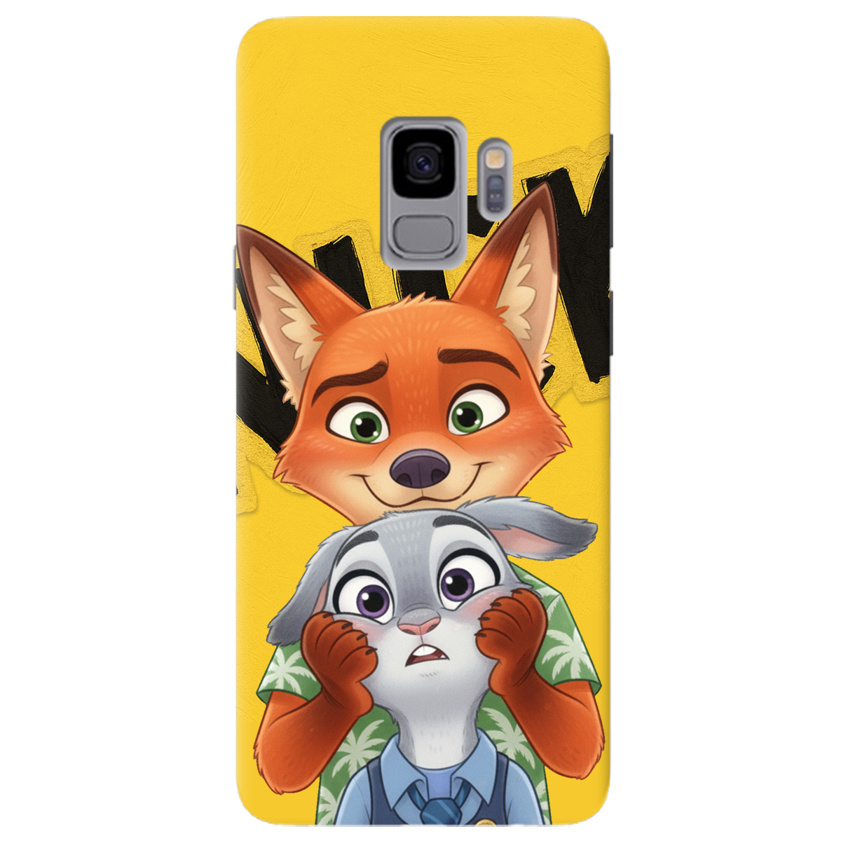 Чехол для Samsung Galaxy S9 прозрачный Зоотрополис Ник и Джуди - фото 1 - Чехлы для телефонов