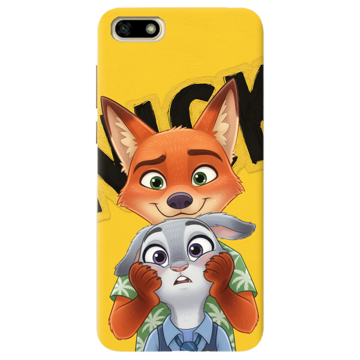 Чохол для Huawei Y5 2018 прозорий Зоотрополіс Нік та Джуді - фото 1 - Чохли для телефонів