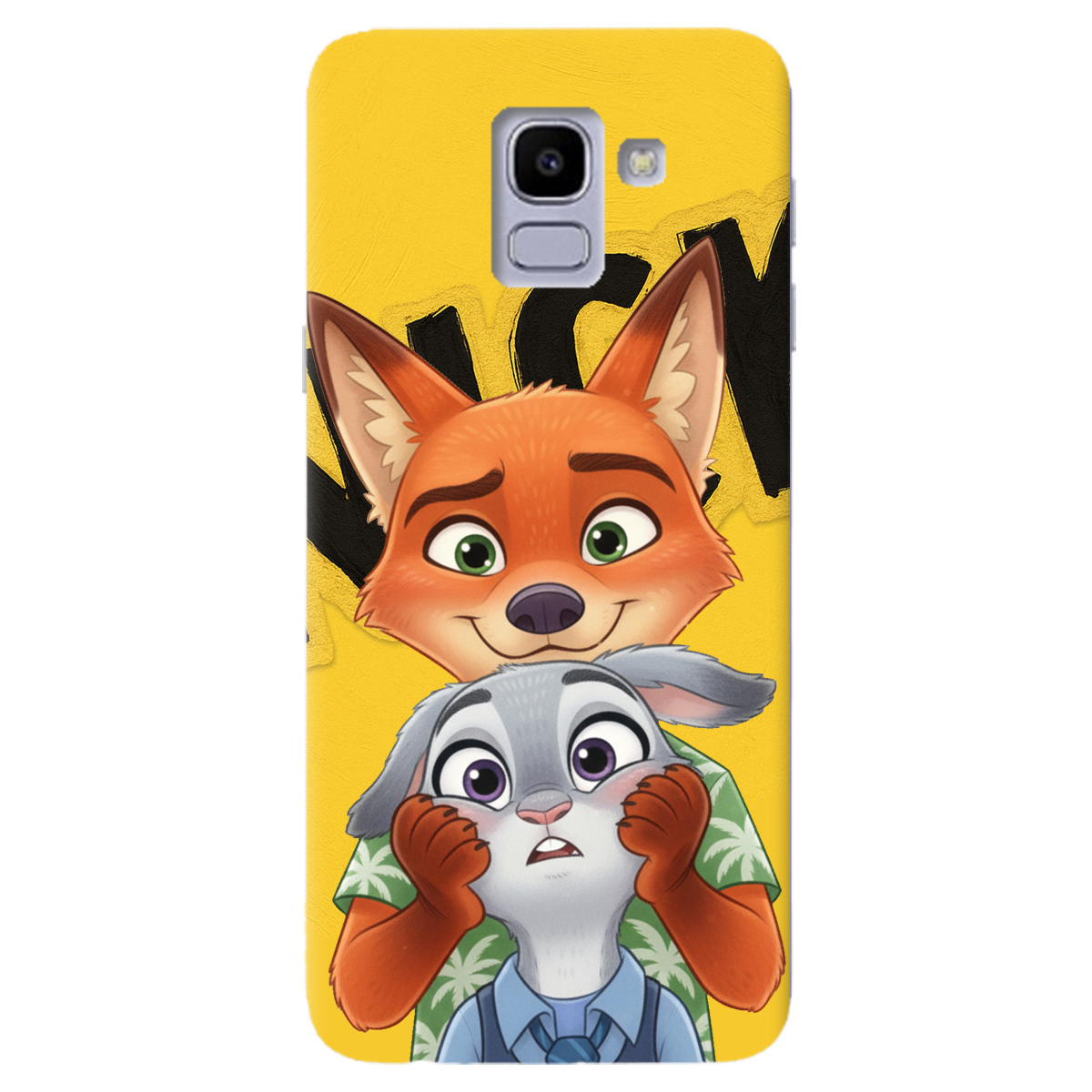 Чохол для Samsung Galaxy J6 2018 прозорий Зоотрополіс Нік та Джуді - фото 1 - Чохли для телефонів