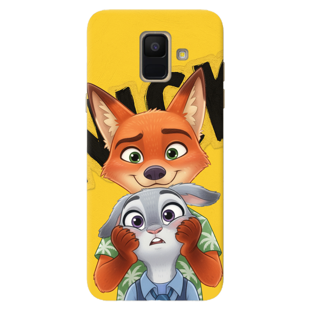 Чохол для Samsung Galaxy A6 2018 прозорий Зоотрополіс Нік та Джуді - фото 1 - Чохли для телефонів
