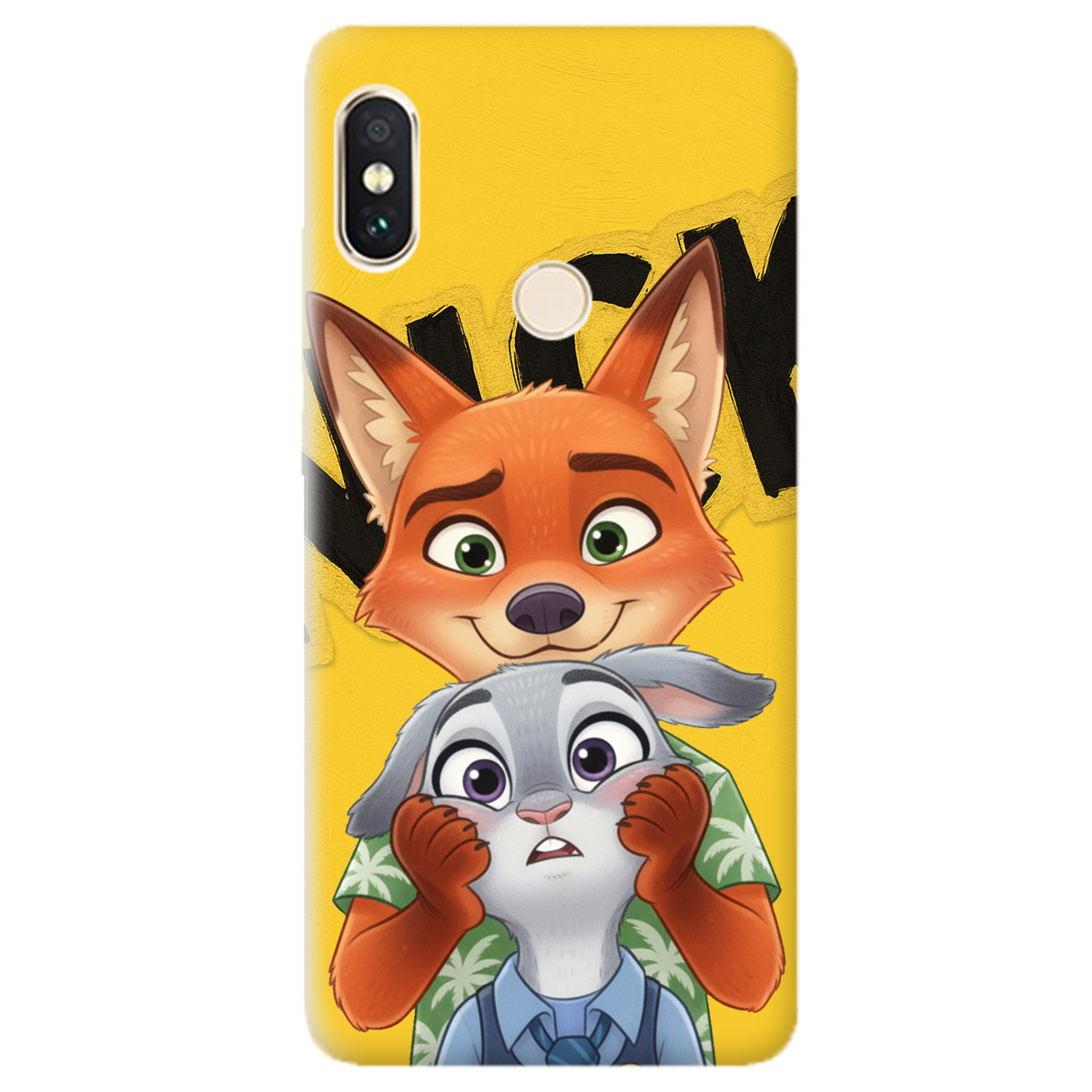 Чохол для Xiaomi Redmi Note 5 прозорий Зоотрополіс Нік та Джуді - фото 1 - Чохли для телефонів