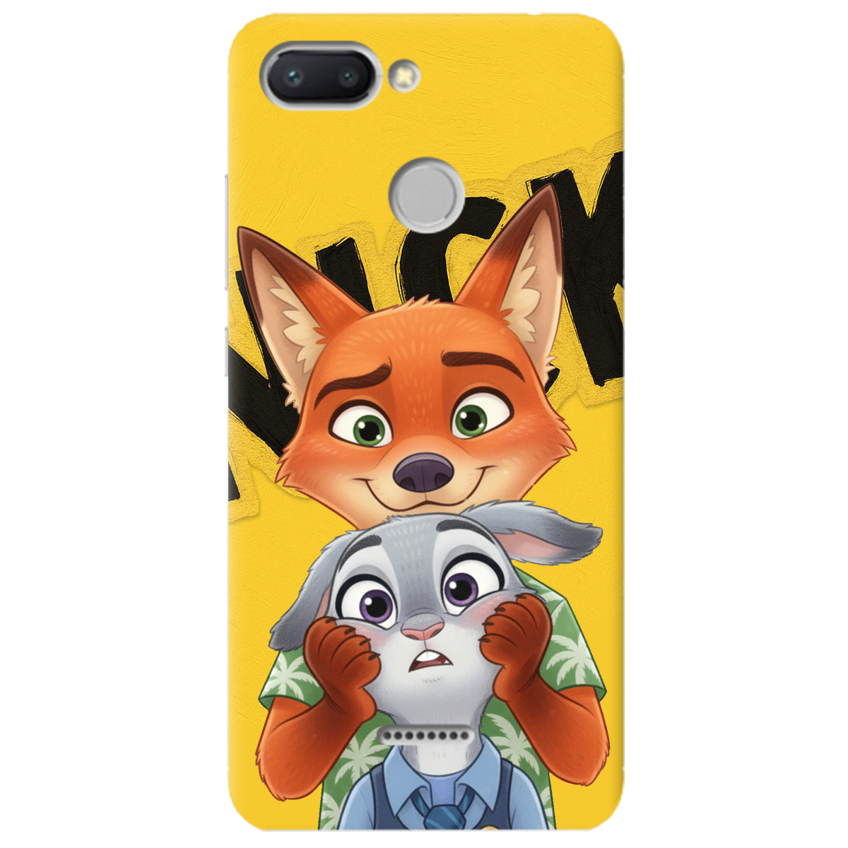 Чехол для Xiaomi Redmi 6 прозрачный Зоотрополис Ник и Джуди - фото 1 - Чехлы для телефонов