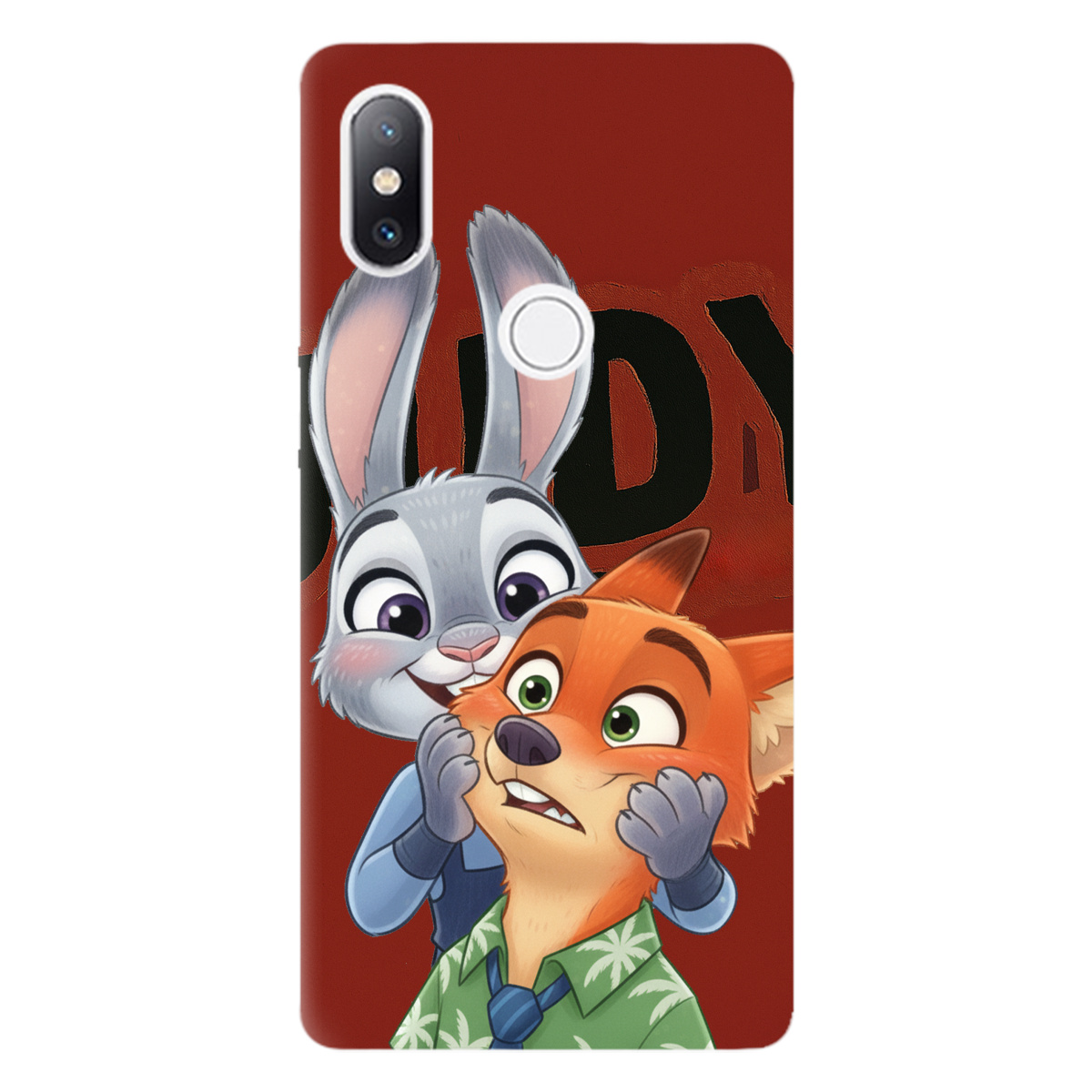 Чехол для Xiaomi Mi Mix 2S прозрачный Зоотрополис Джуди и Ник - фото 1 - Чехлы для телефонов